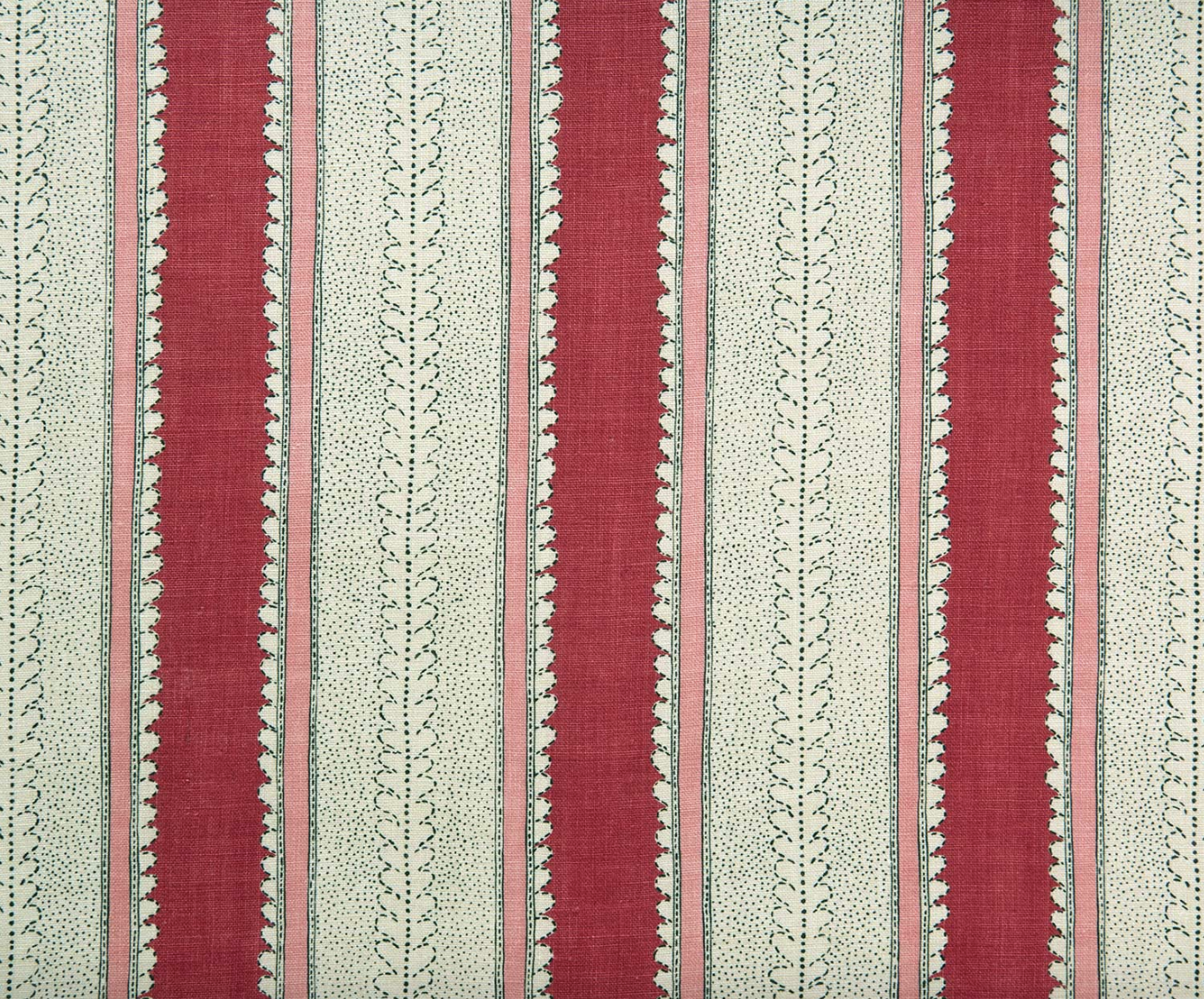 Dragon Fruit - Dimity Stripe Linen by Linwood fabric
