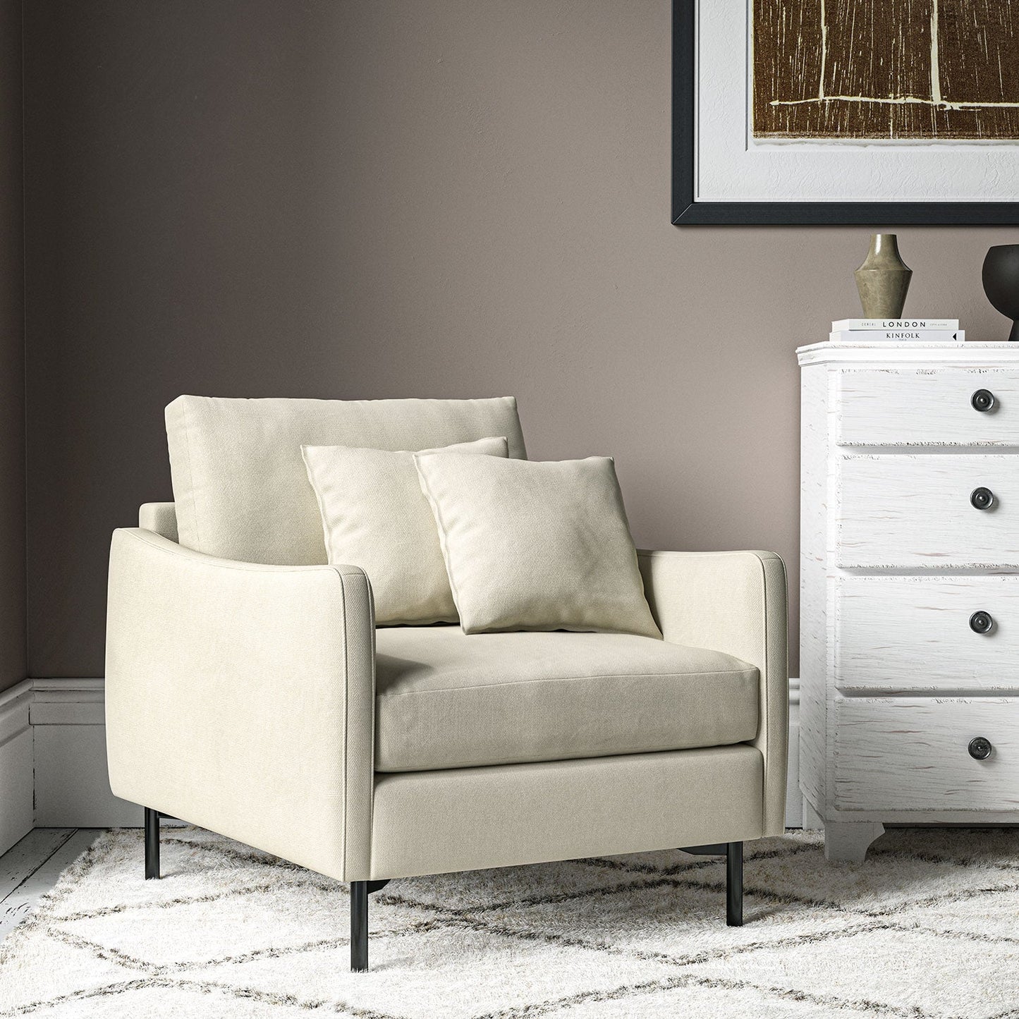 Linwood Elba Ivory FR Made to Measure Curtains