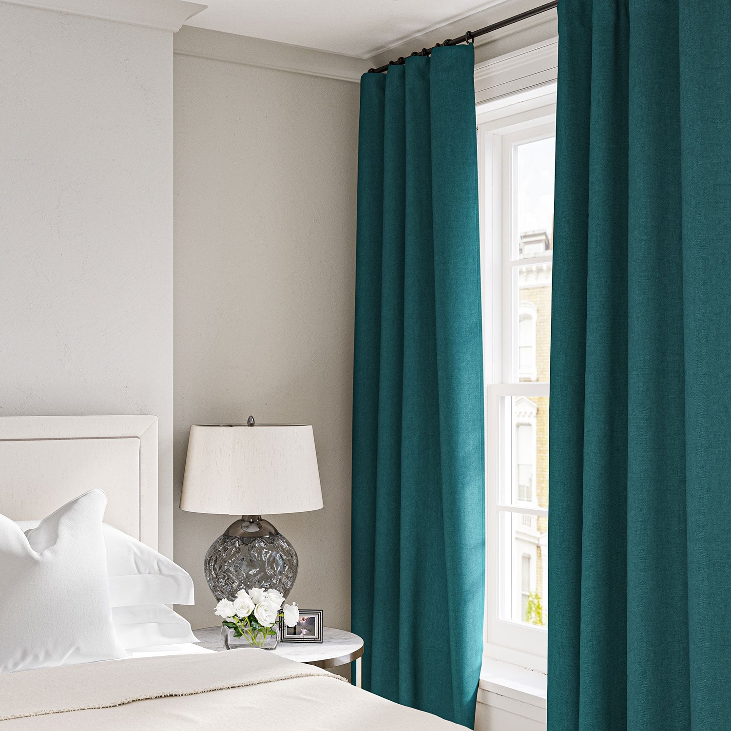 Linwood Elba Petrol FR Made to Measure Curtains