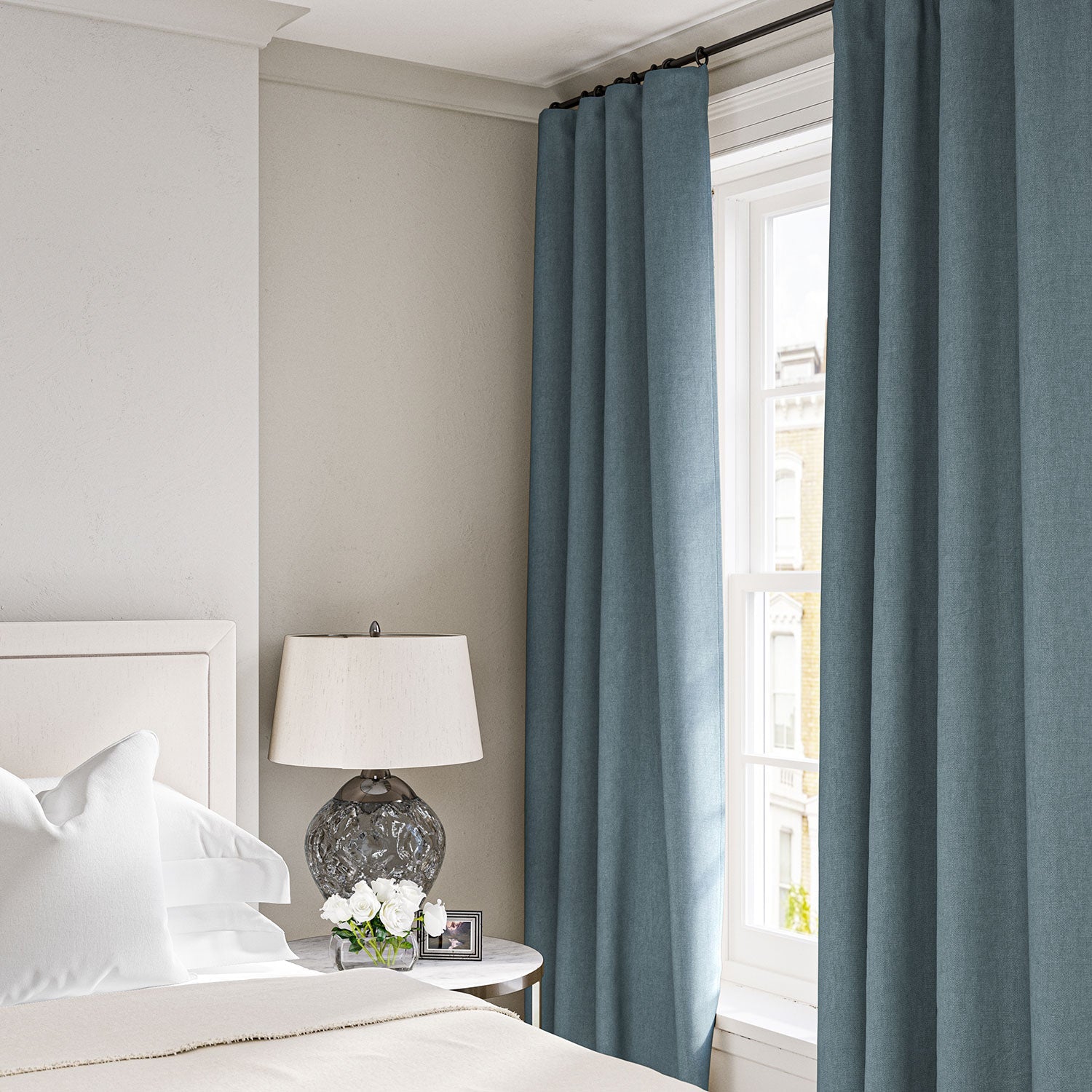 Linwood Elba Cerulean FR Made to Measure Curtains
