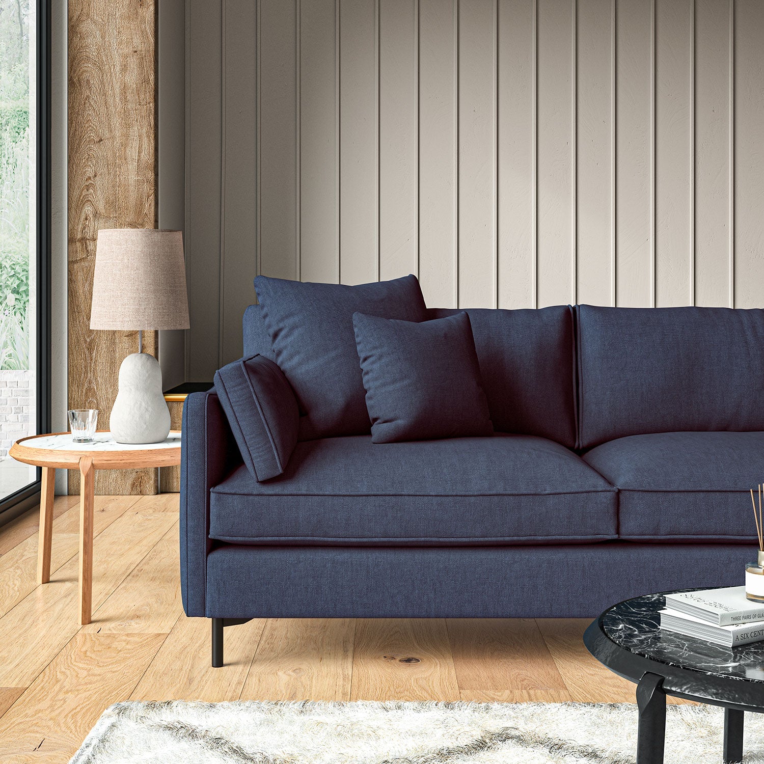Linwood Elba Indigo Made to Measure Curtains