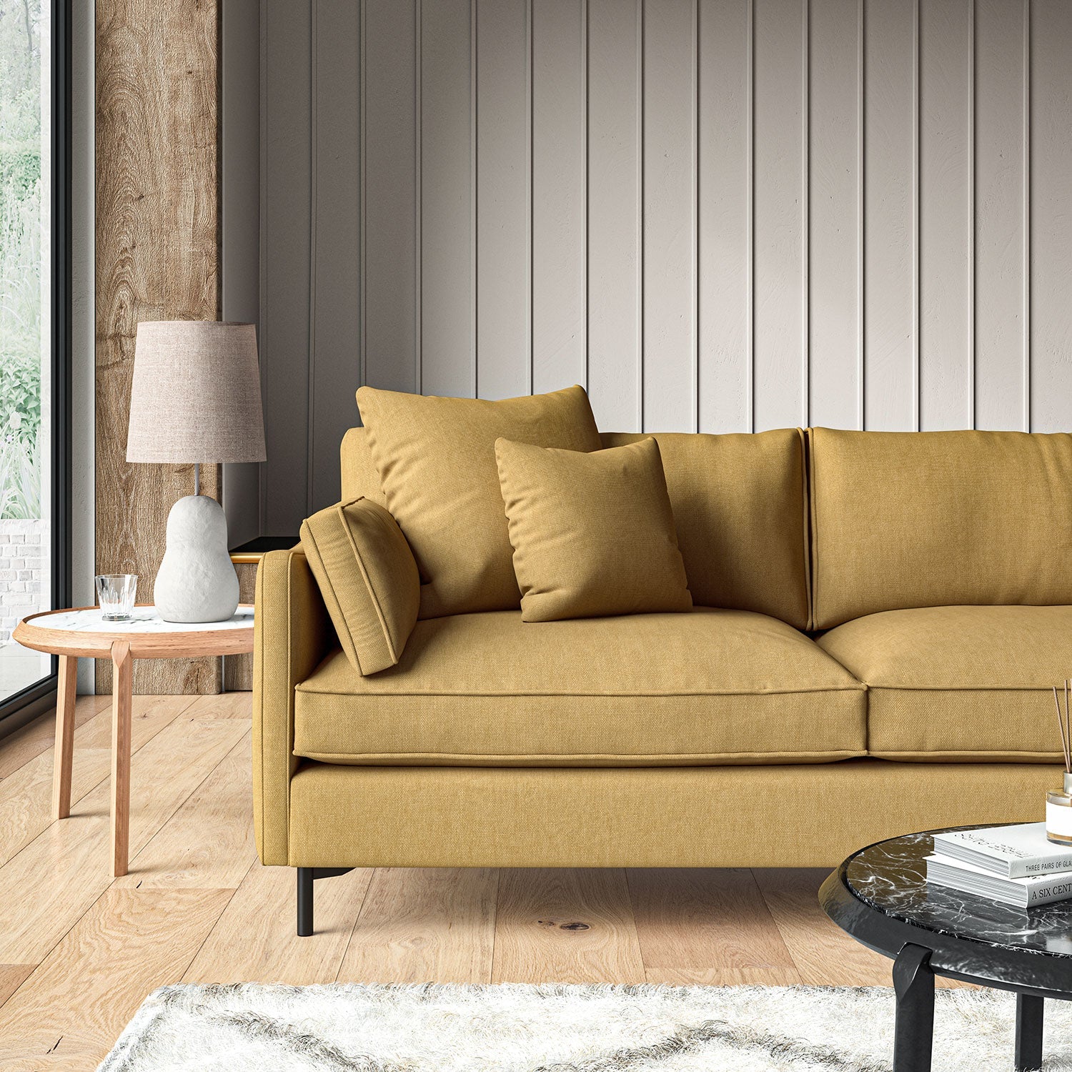 Linwood Elba Ochre FR Made to Measure Curtains