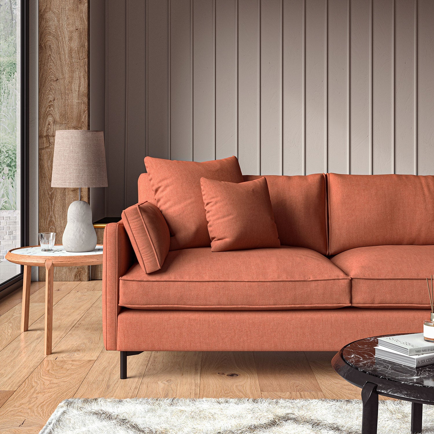 Linwood Elba Cayenne FR Made to Measure Curtains