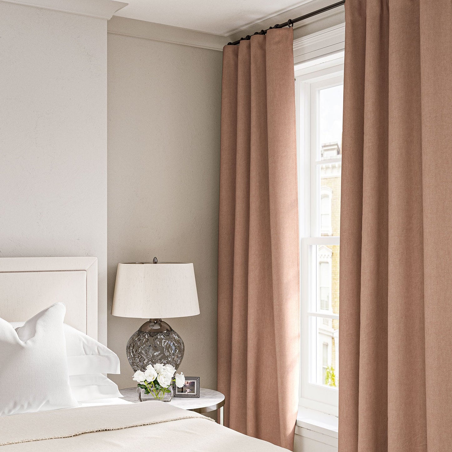 Linwood Elba Buff FR Made to Measure Curtains