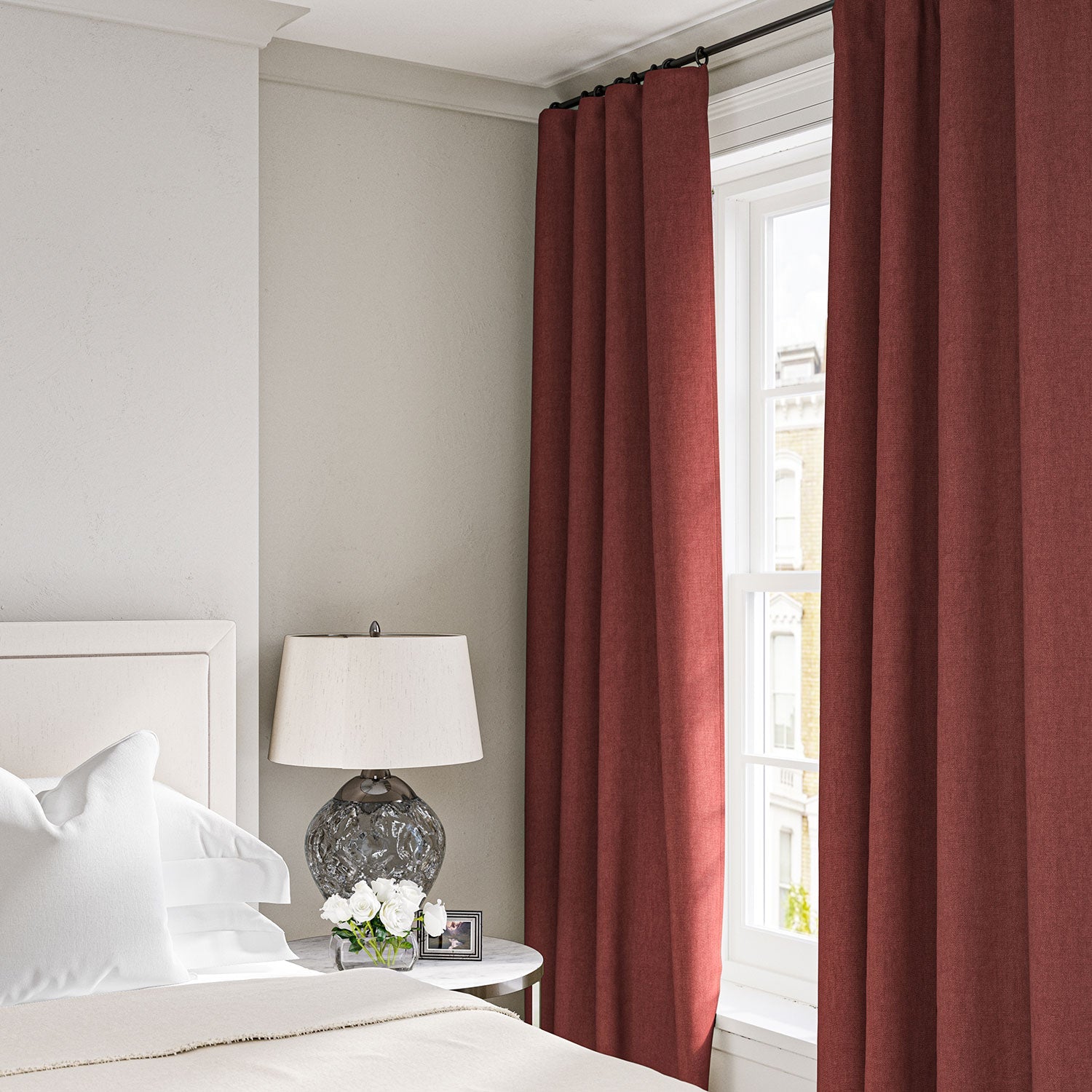 Linwood Elba Rouge Made to Measure Curtains