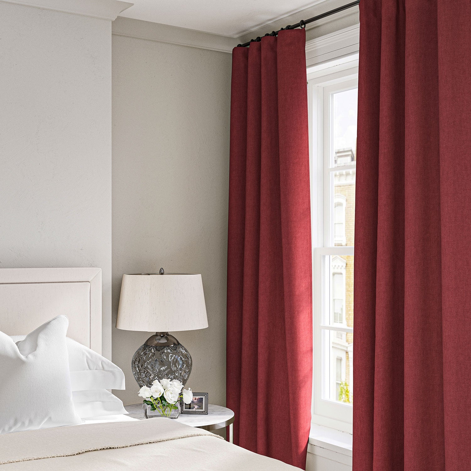 Linwood Elba Cherry Made to Measure Curtains