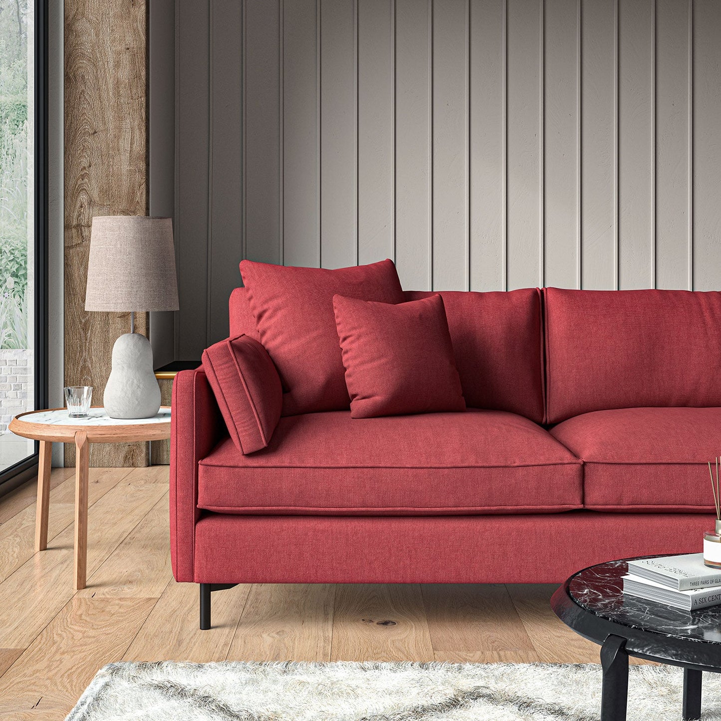 Linwood Elba Cherry Made to Measure Curtains