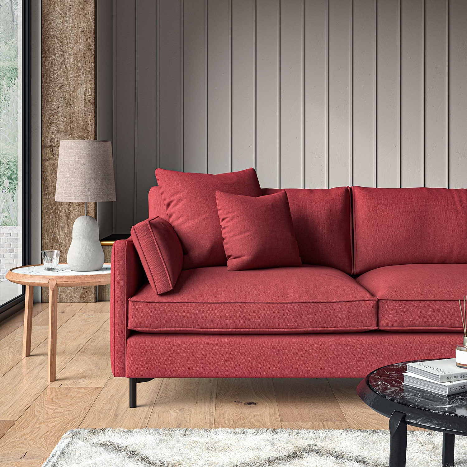 Linwood Elba Cherry FR Made to Measure Curtains