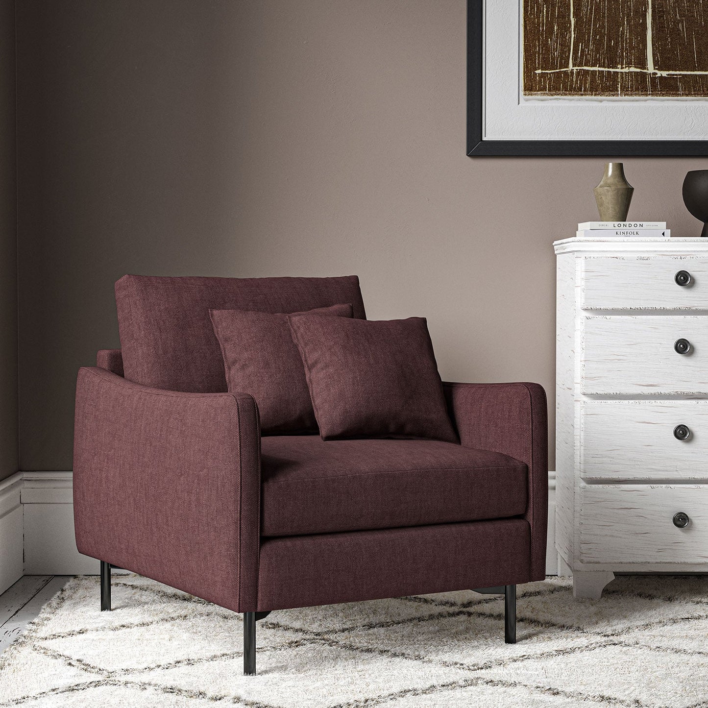 Linwood Elba Damson Made to Measure Curtains
