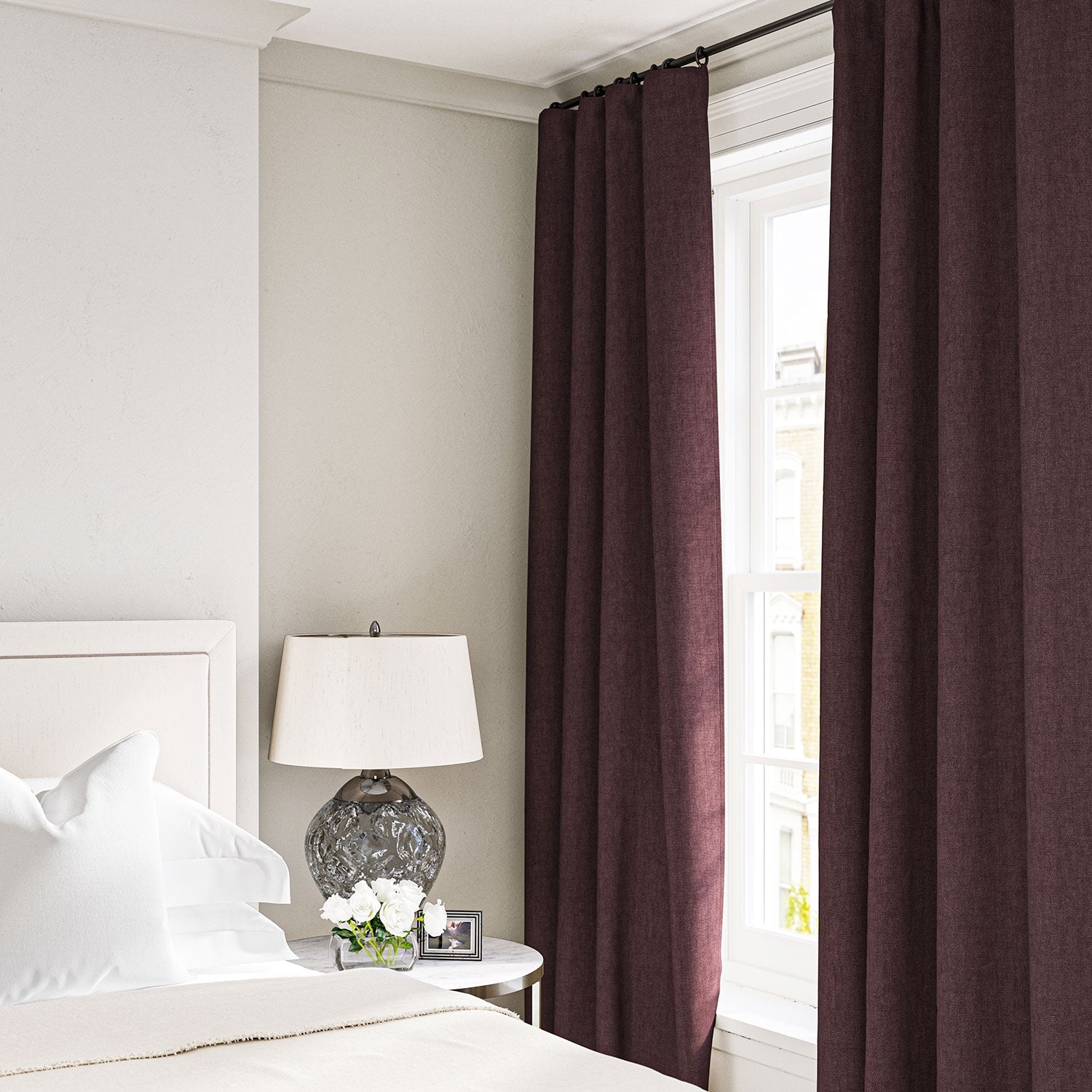 Linwood Elba Damson Made to Measure Curtains