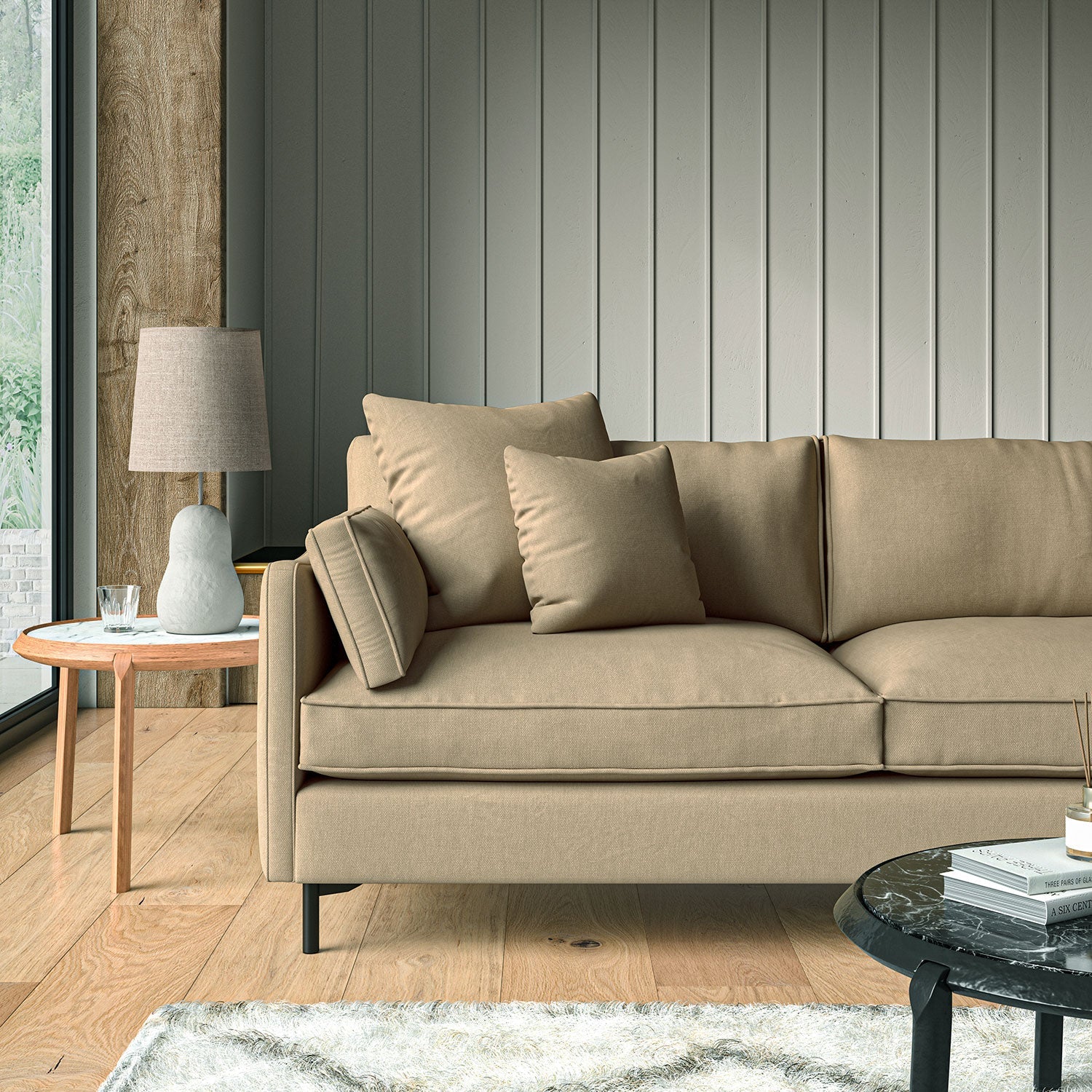 Linwood Elba Fudge FR Made to Measure Curtains