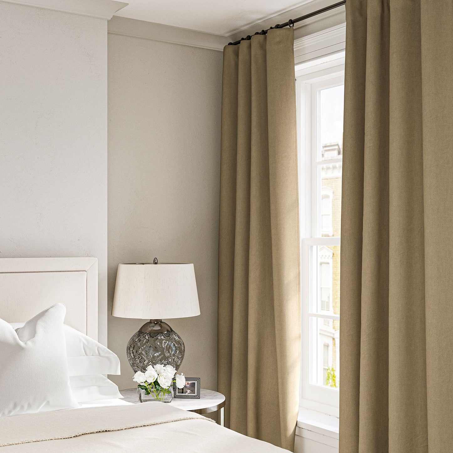 Linwood Elba Bisque Made to Measure Curtains