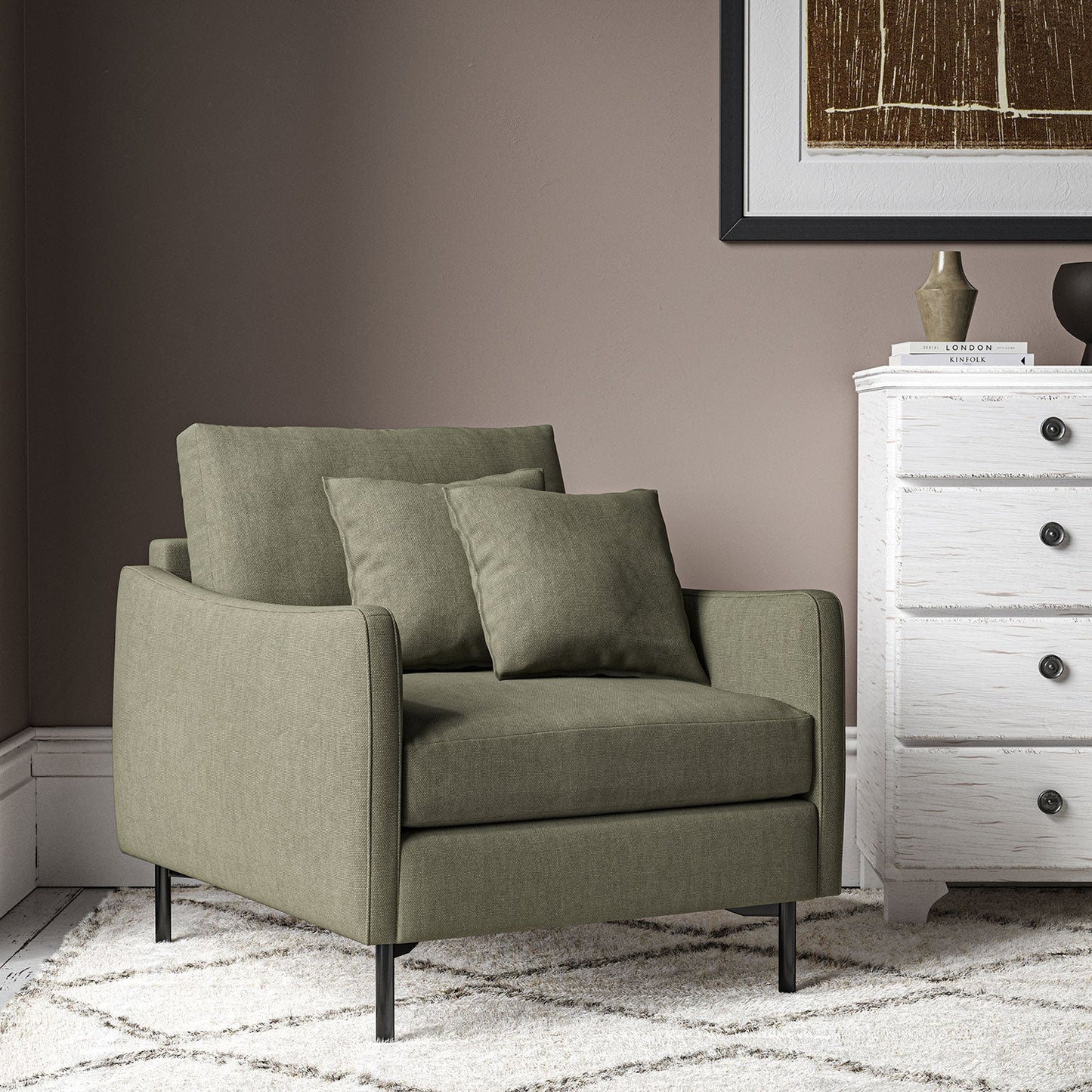 Linwood Elba Sage FR Made to Measure Curtains