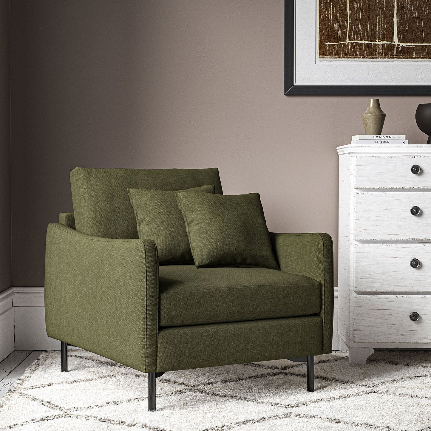 Linwood Elba Khaki Made to Measure Curtains