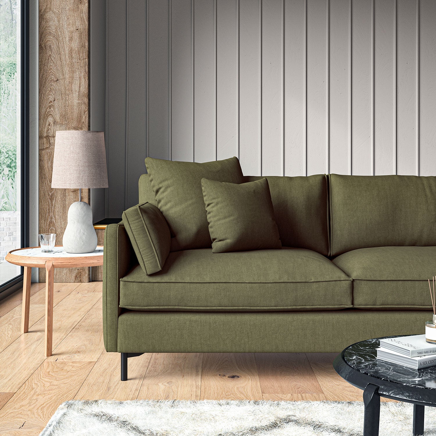 Linwood Elba Khaki FR Made to Measure Curtains
