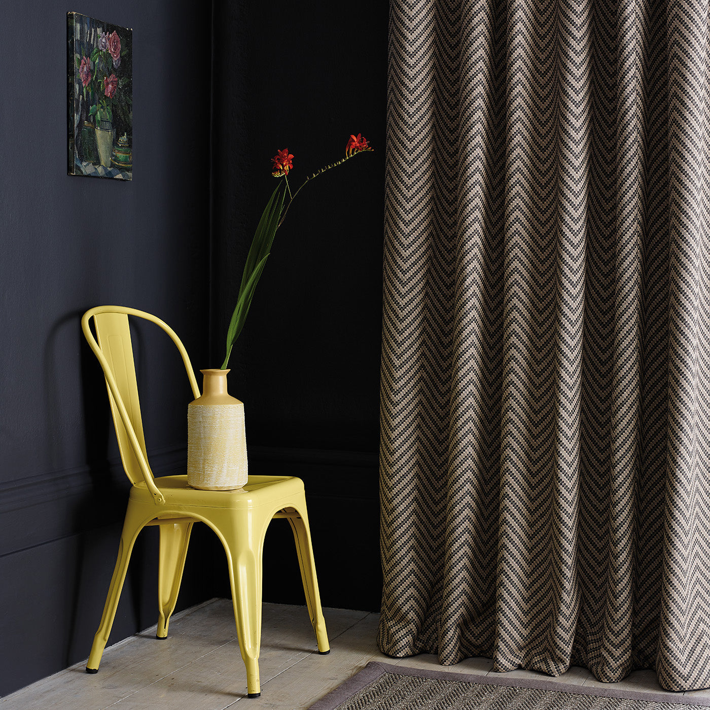Linwood Kitsune Midnight FR Made to Measure Curtains