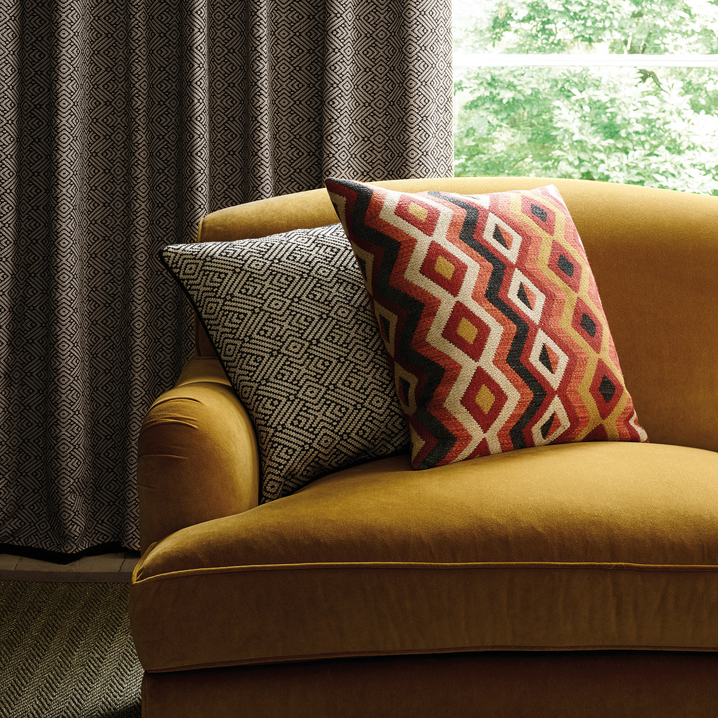 Linwood Tanuki Onyx FR Made to Measure Curtains