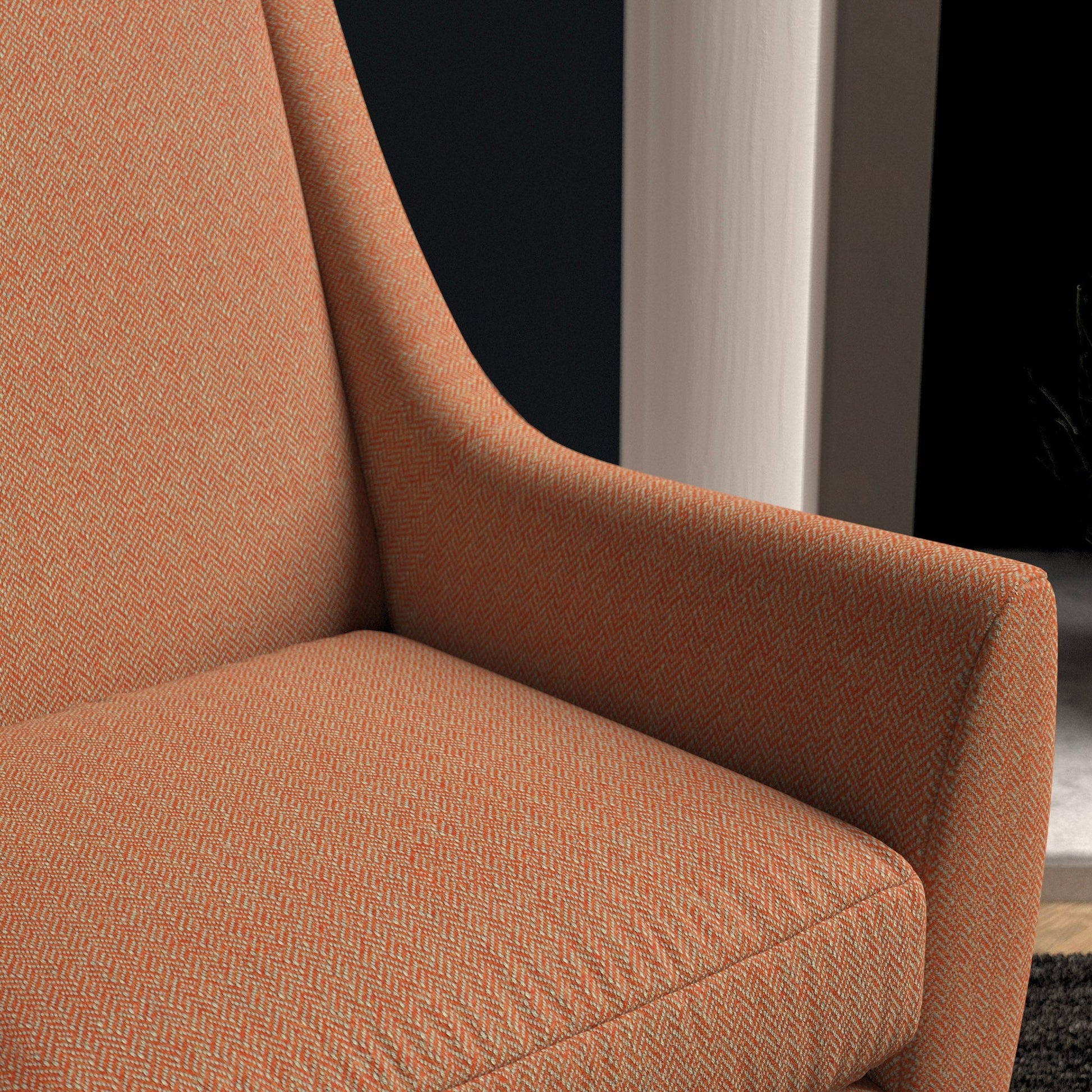 Linwood Faroe Tangerine FR Made to Measure Curtains