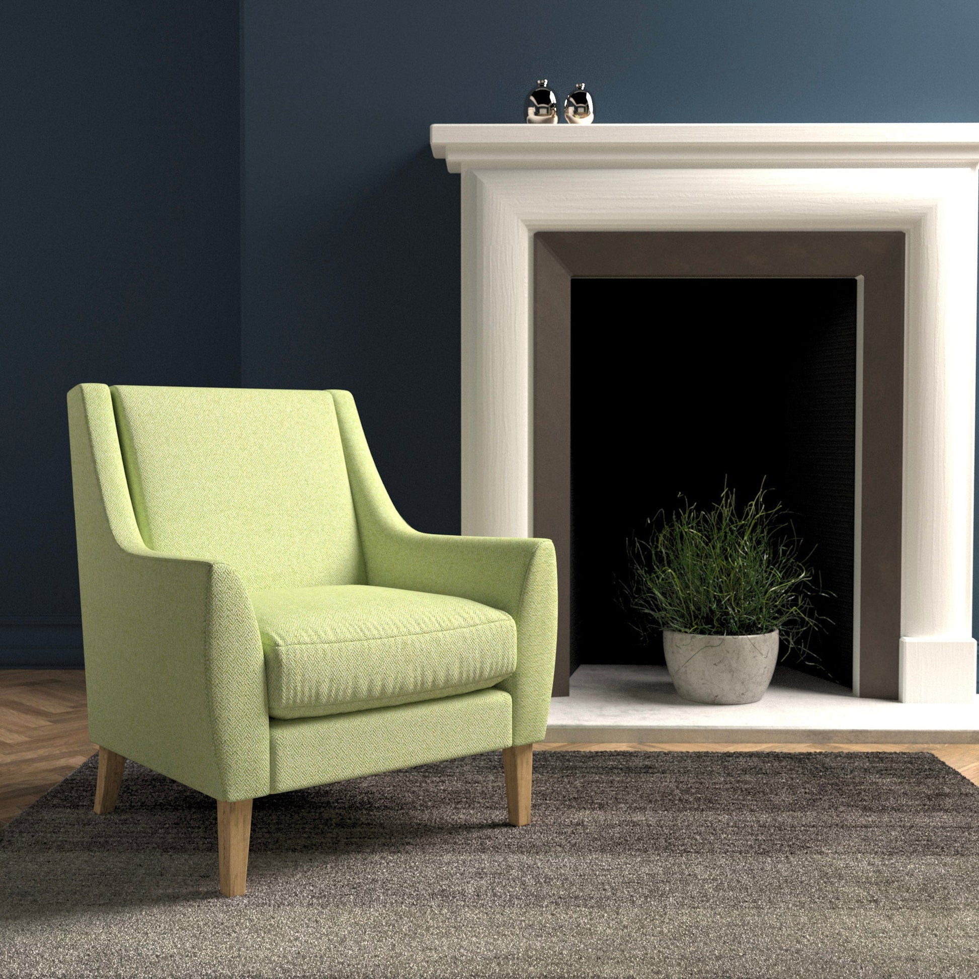 Linwood Faroe Lime FR Made to Measure Curtains