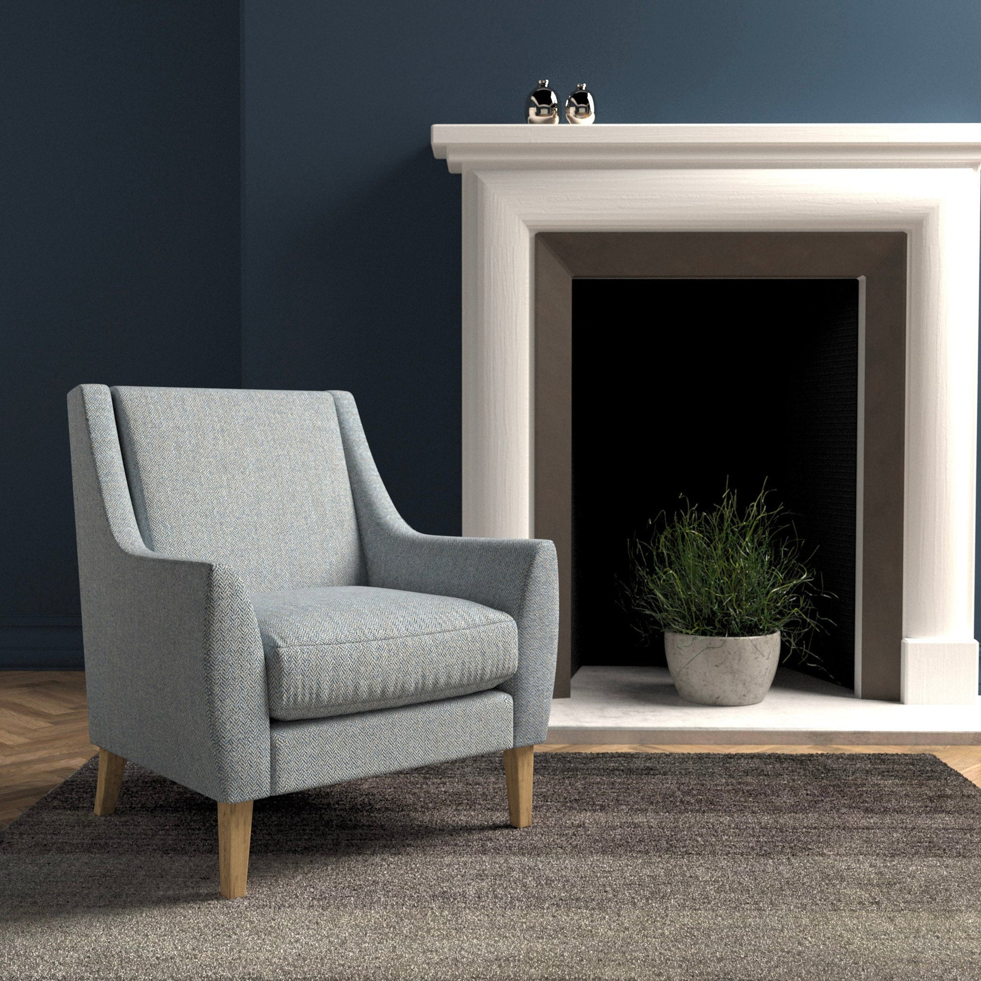 Linwood Faroe Azure FR Made to Measure Curtains