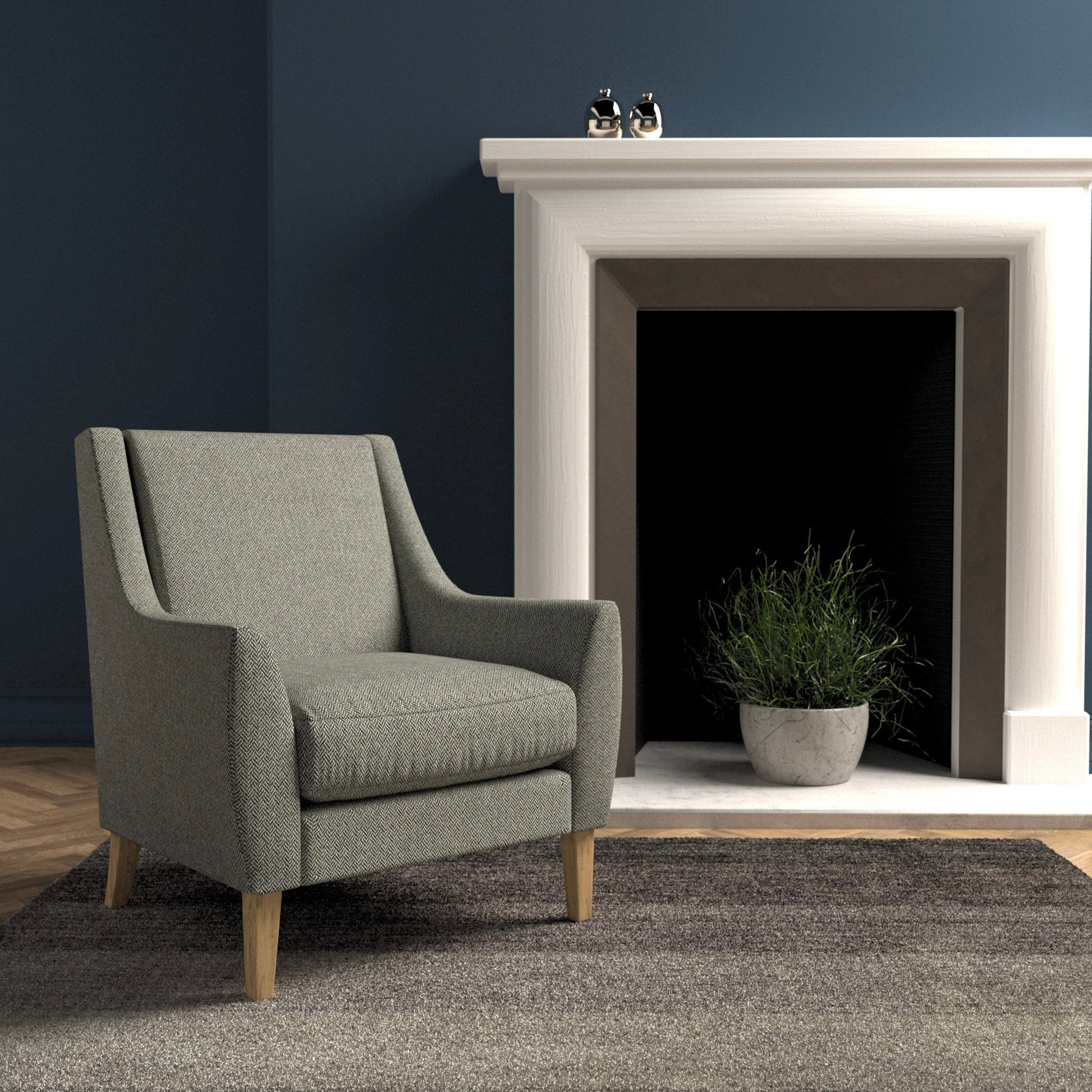 Linwood Faroe Slate FR Made to Measure Curtains