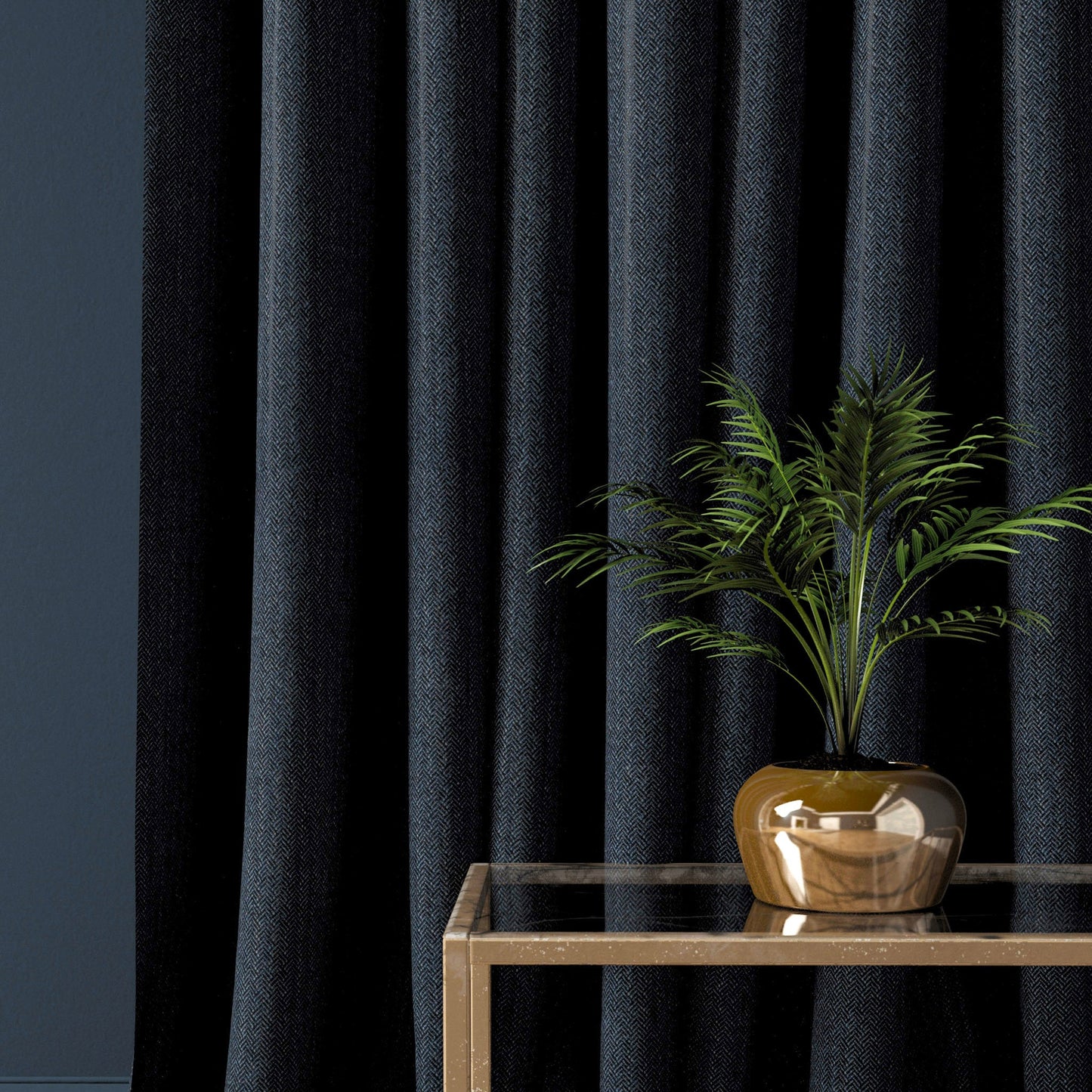 Linwood Faroe Navy FR Made to Measure Curtains