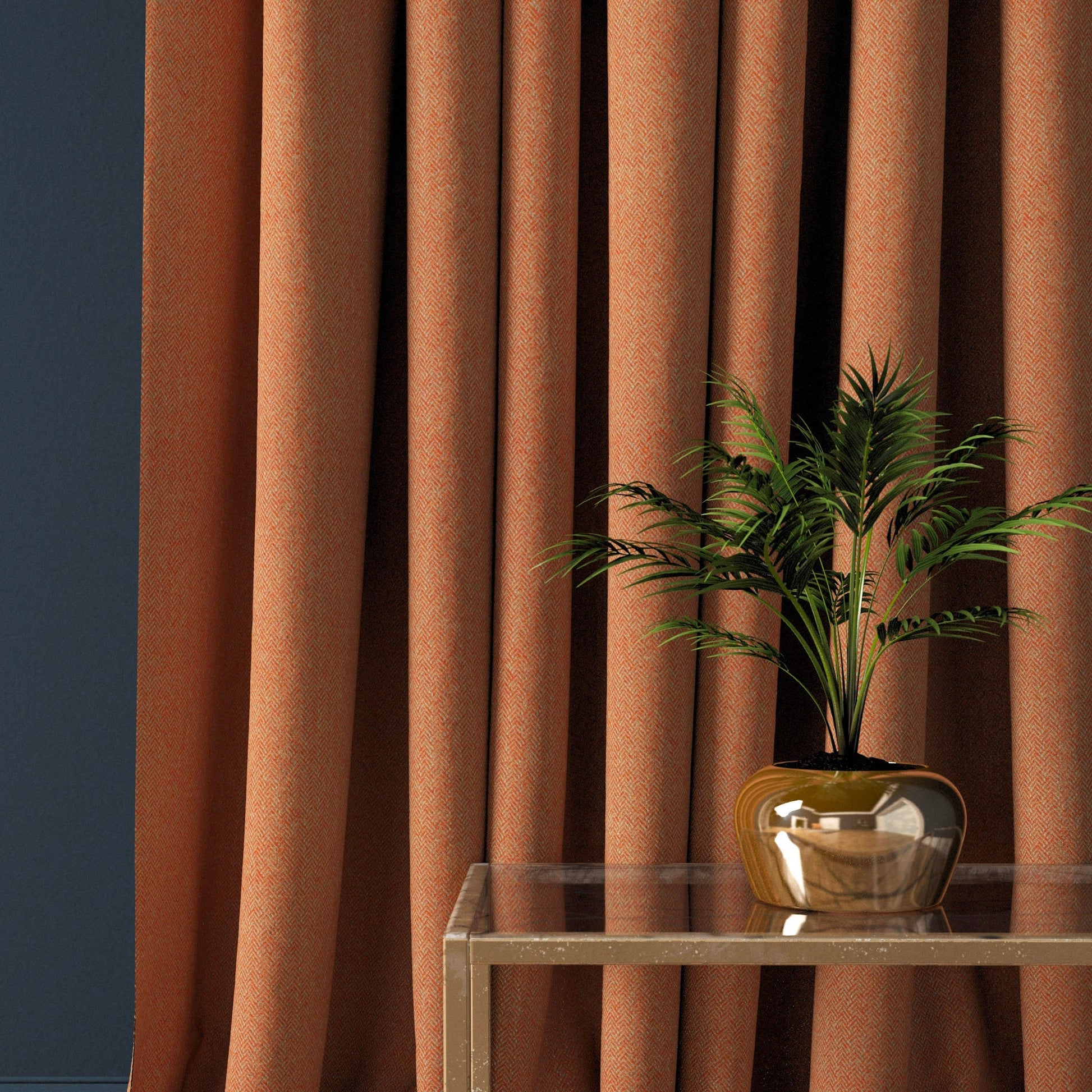 Linwood Faroe Tangerine FR Made to Measure Curtains