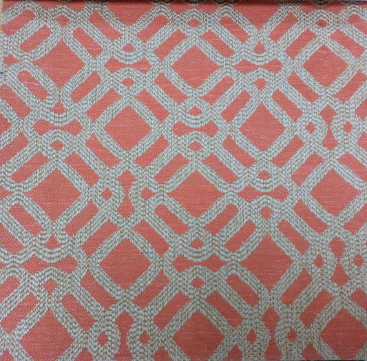 Chess Fez Coral Made to Measure Curtains