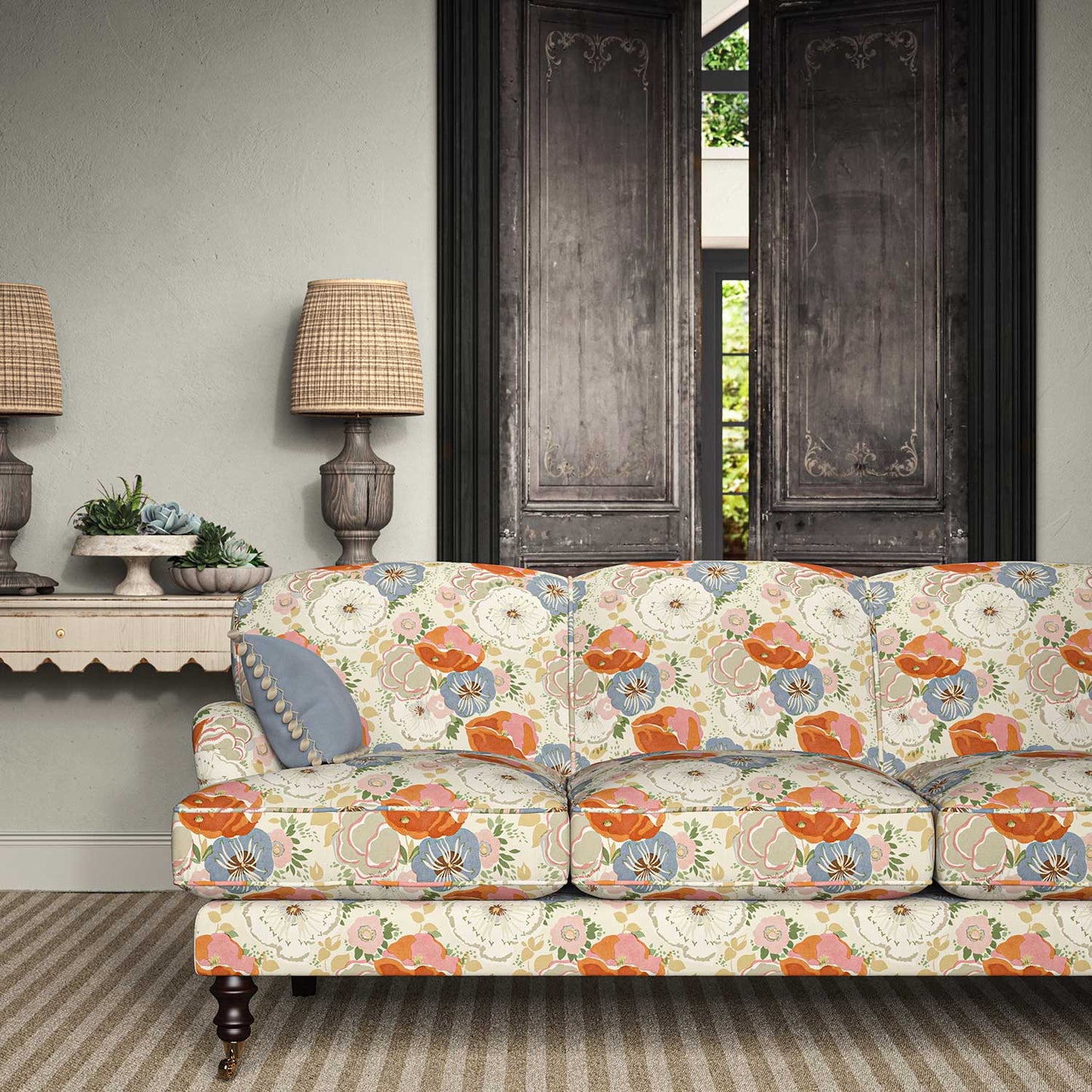 Linwood Joni Tangerine FR Made to Measure Curtains