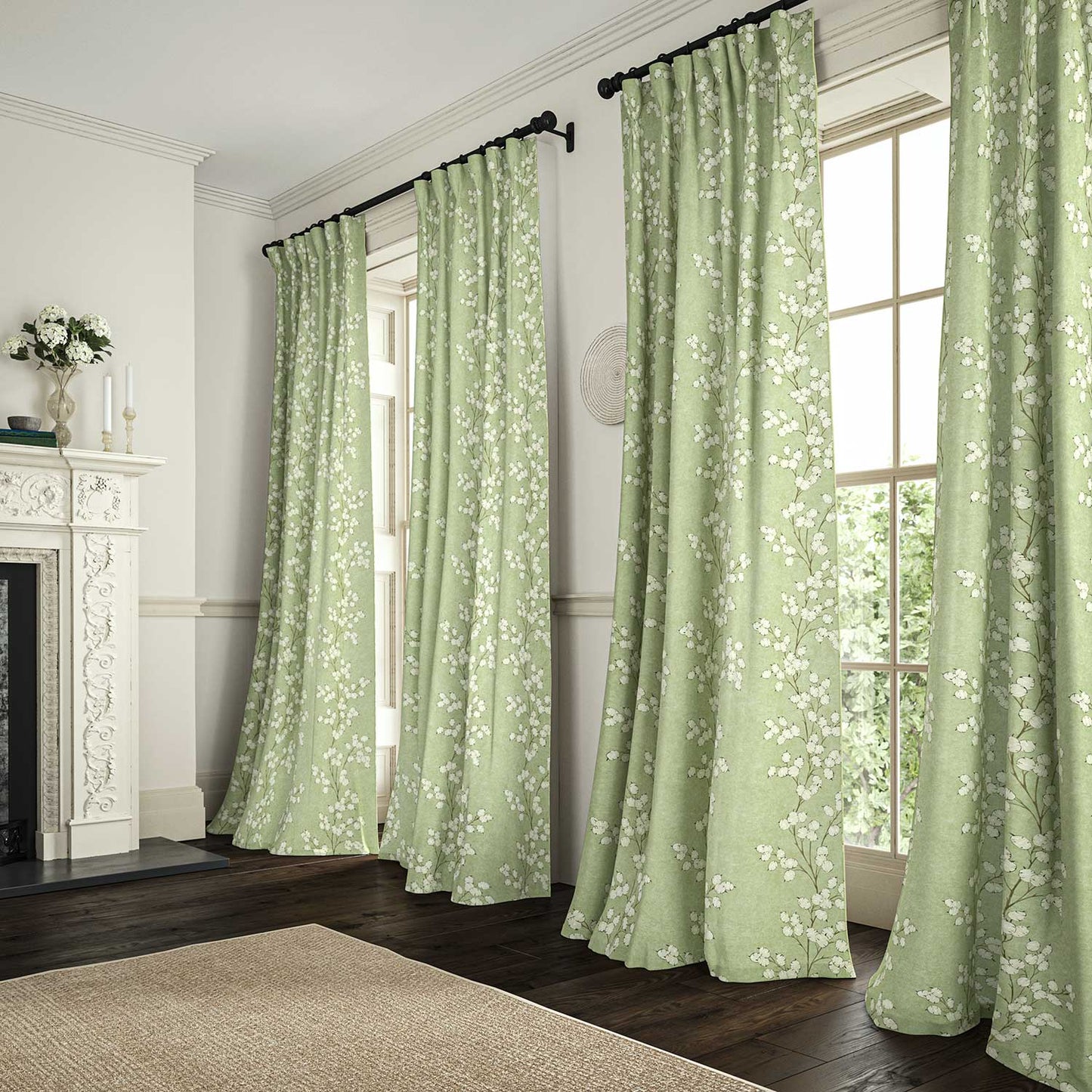 Linwood Lottie Sage Made to Measure Curtains