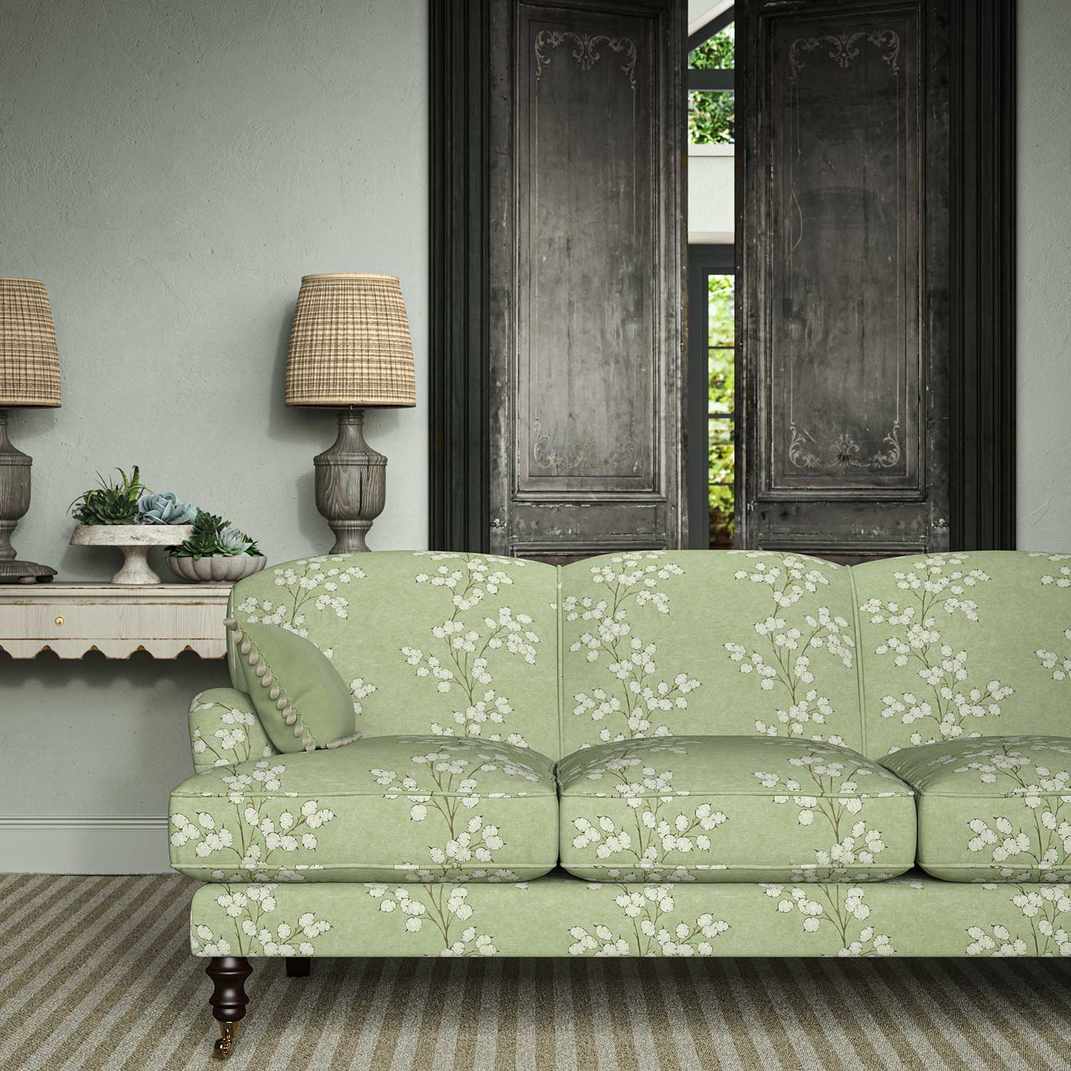 Linwood Lottie Sage Made to Measure Curtains
