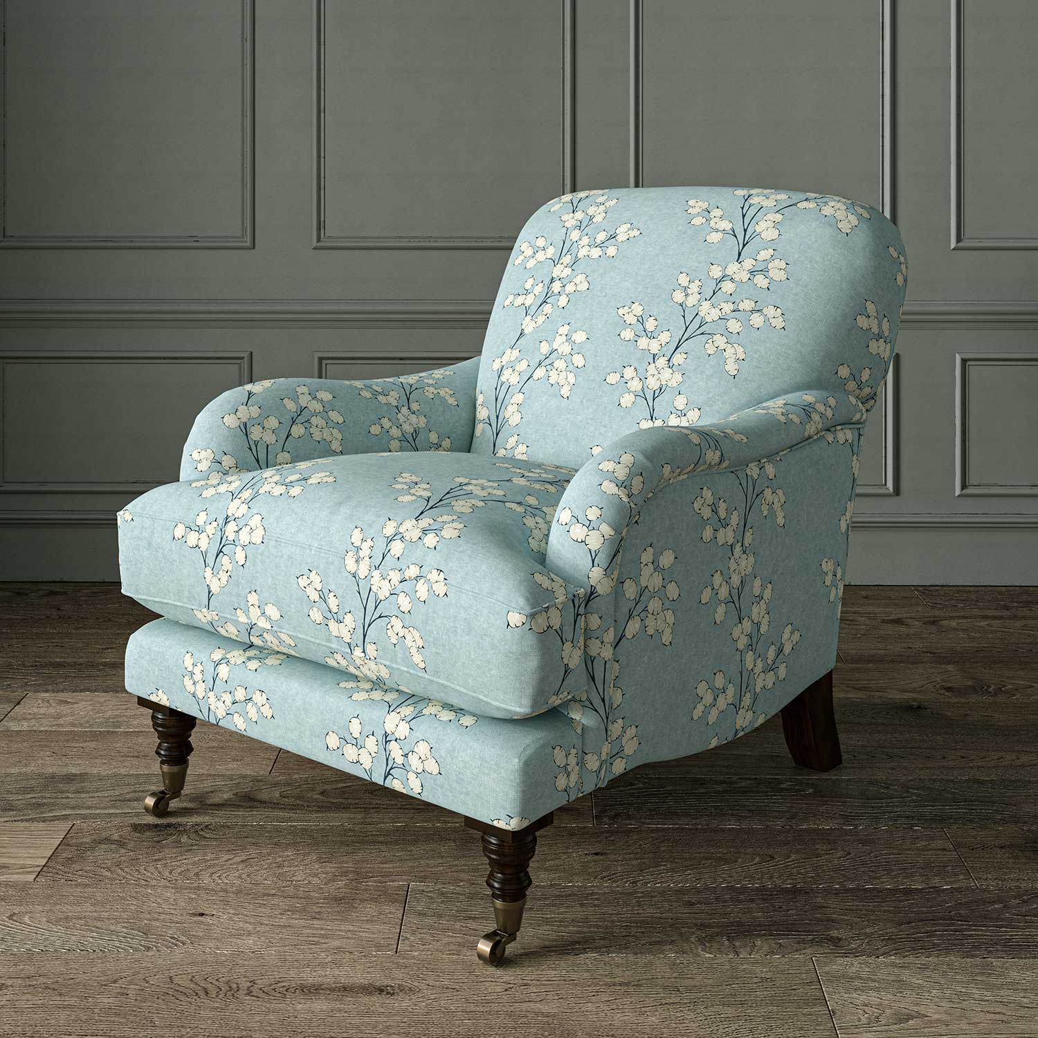 Linwood Lottie Sky FR Made to Measure Curtains
