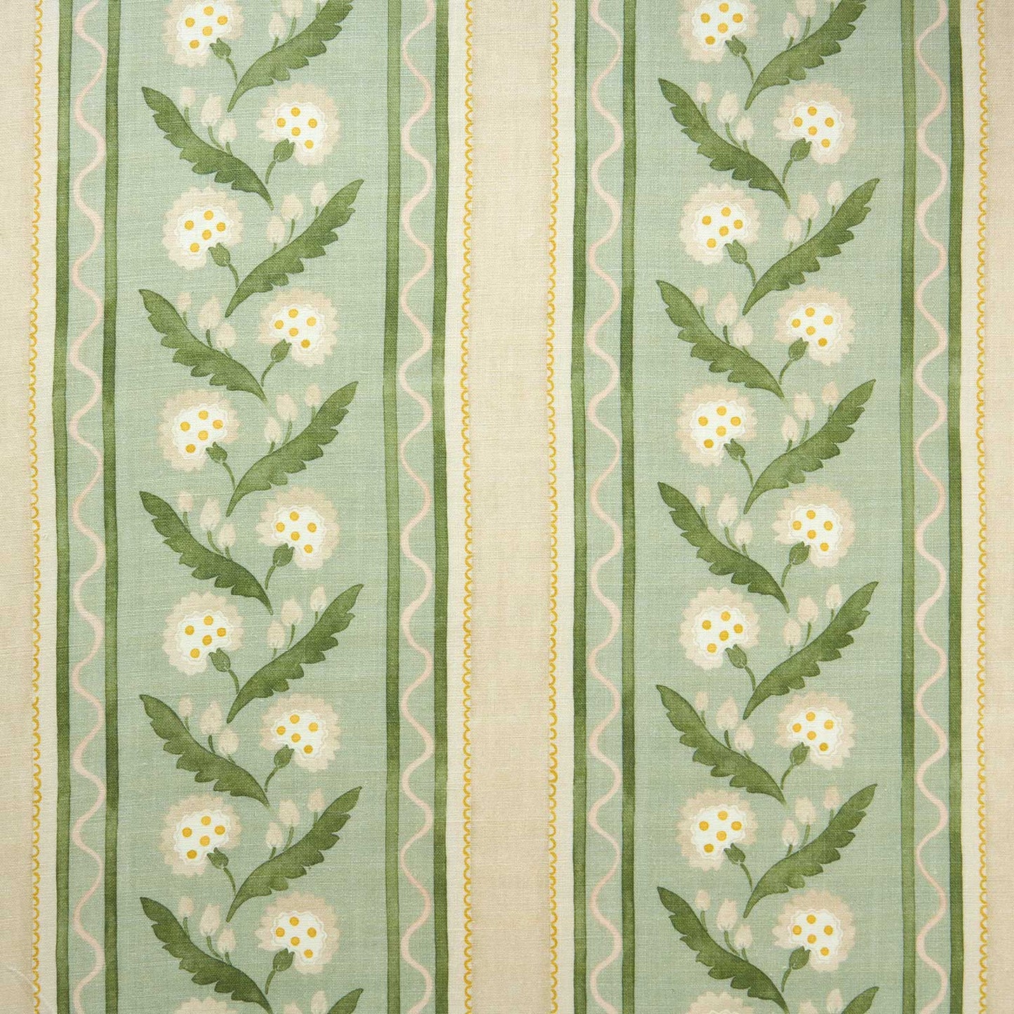 Linwood Polly Stripe Moss FR Made to Measure Curtains