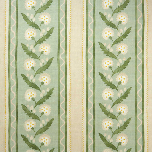 Linwood Polly Stripe Moss FR Made to Measure Curtains