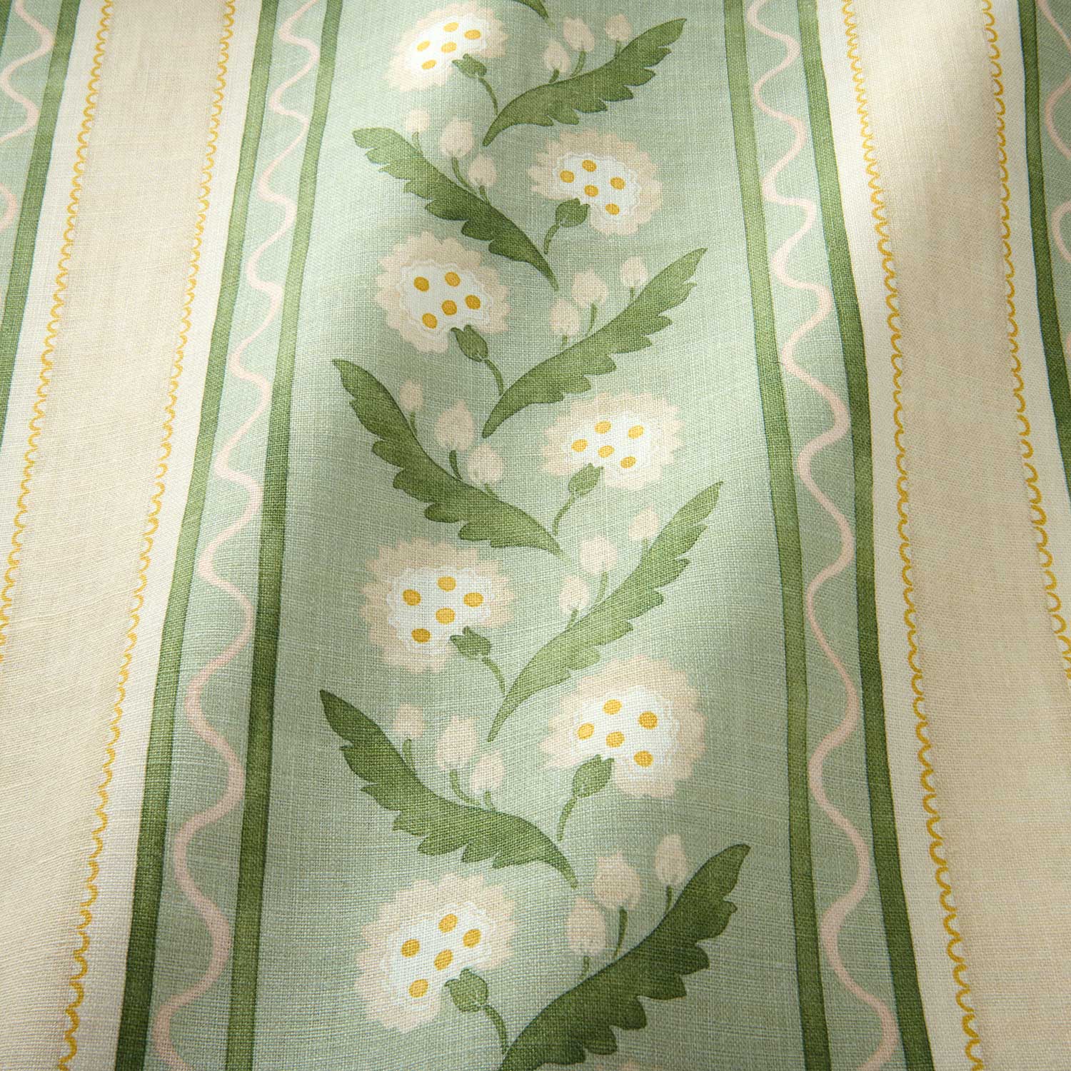 Linwood Polly Stripe Moss Made to Measure Curtains