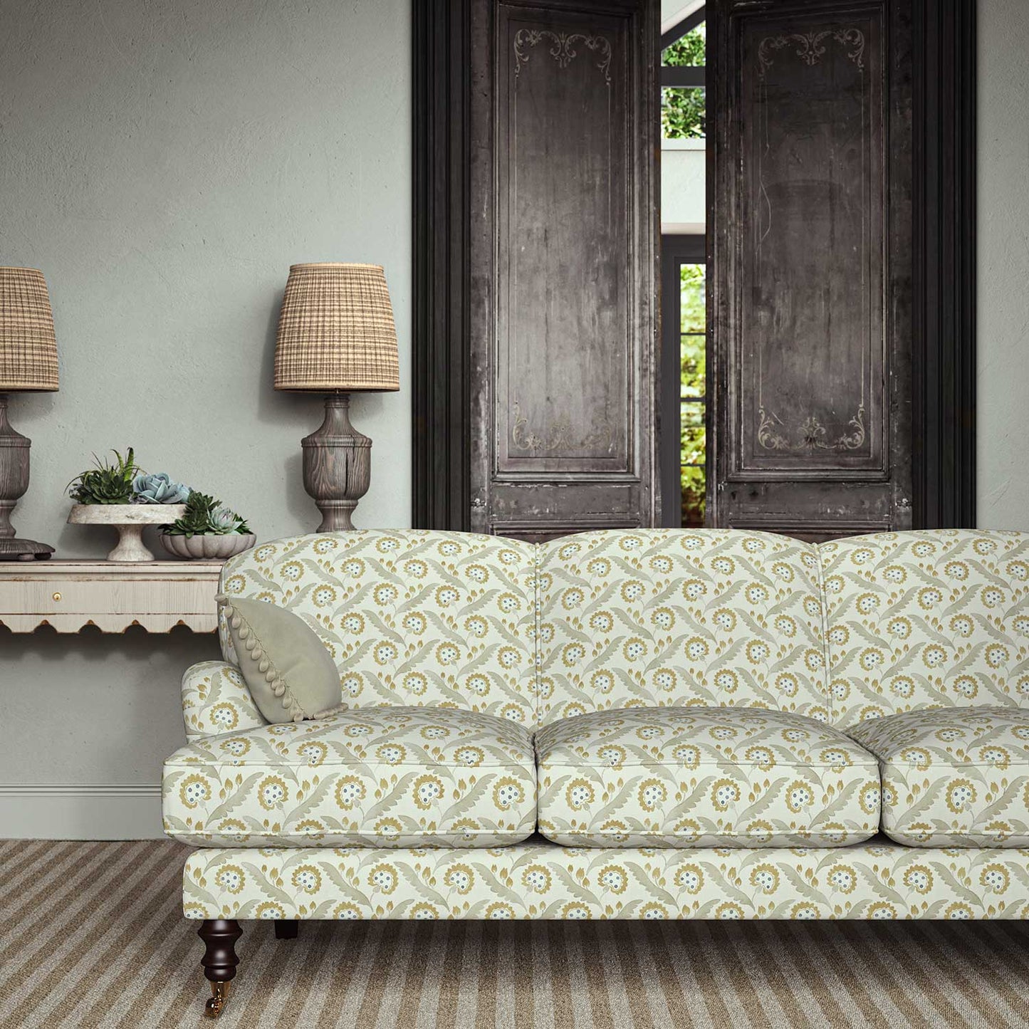 Linwood Polly Wheat FR Made to Measure Curtains