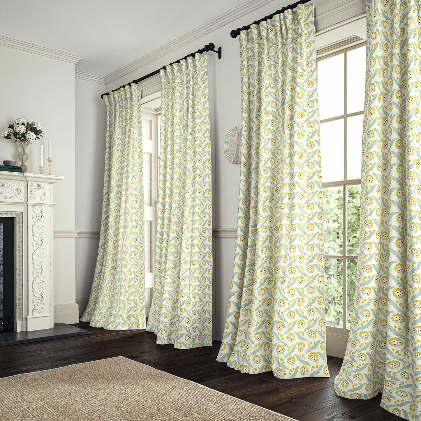 Linwood Polly Rhubarb & Custard Made to Measure Curtains