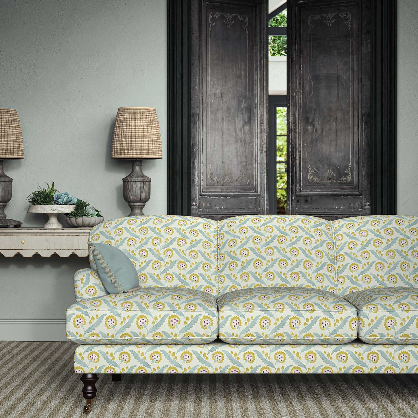 Linwood Polly Rhubarb & Custard FR Made to Measure Curtains