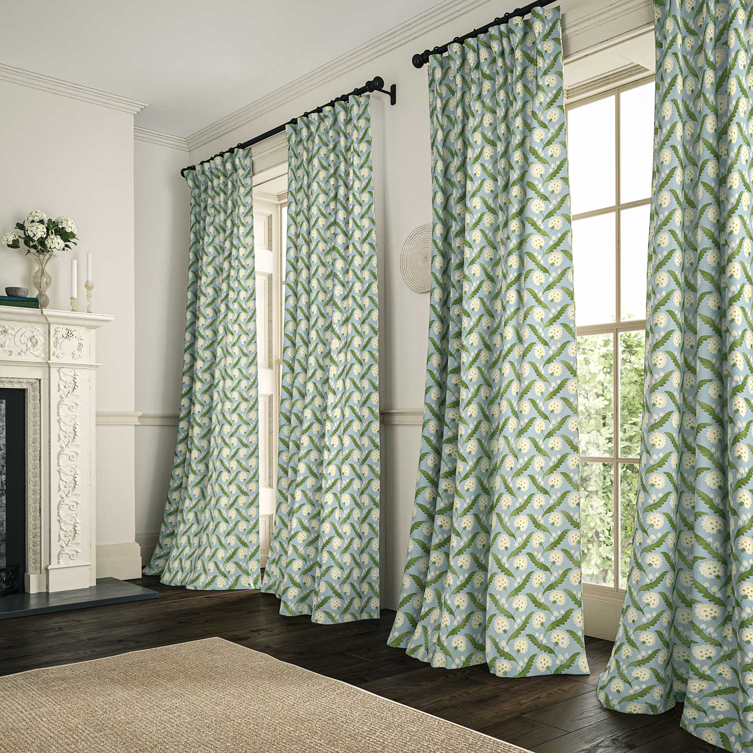 Linwood Polly Lakeside FR Made to Measure Curtains