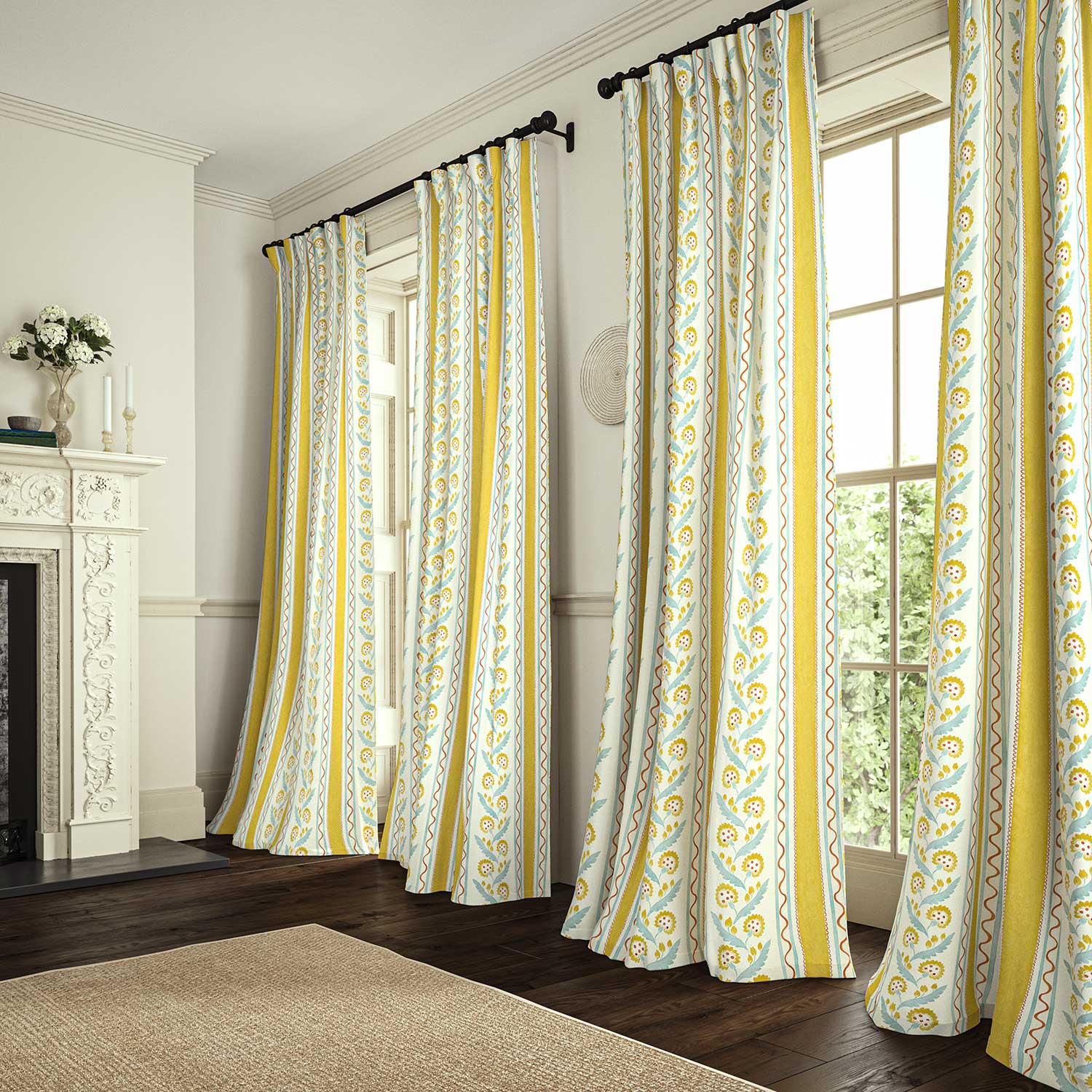 Linwood Polly Stripe St.Clements Made to Measure Curtains