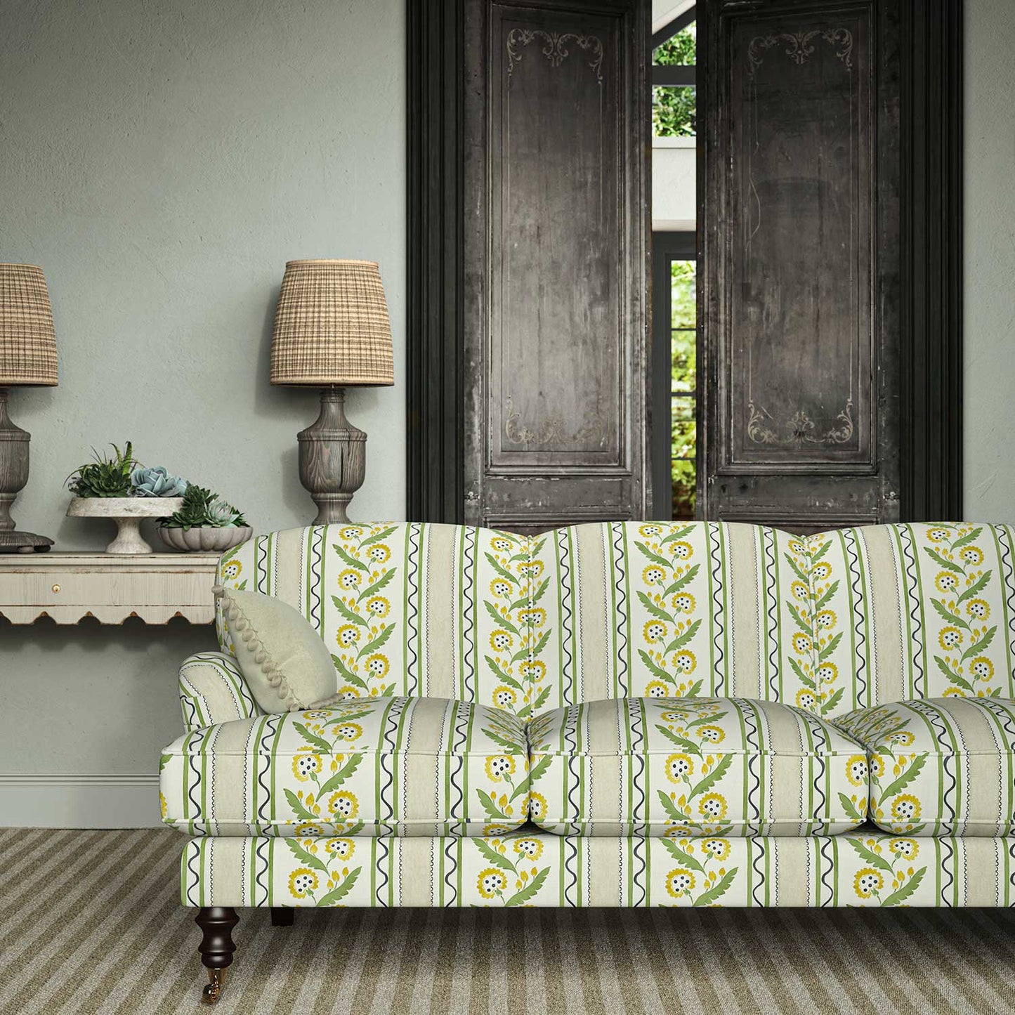 Linwood Polly Stripe Dandelion Made to Measure Curtains