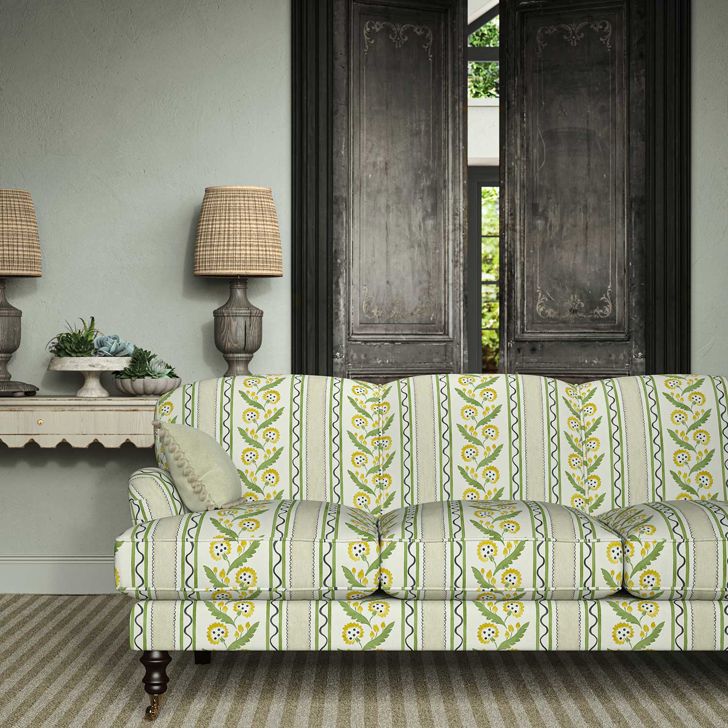 Linwood Polly Stripe Dandelion Made to Measure Curtains