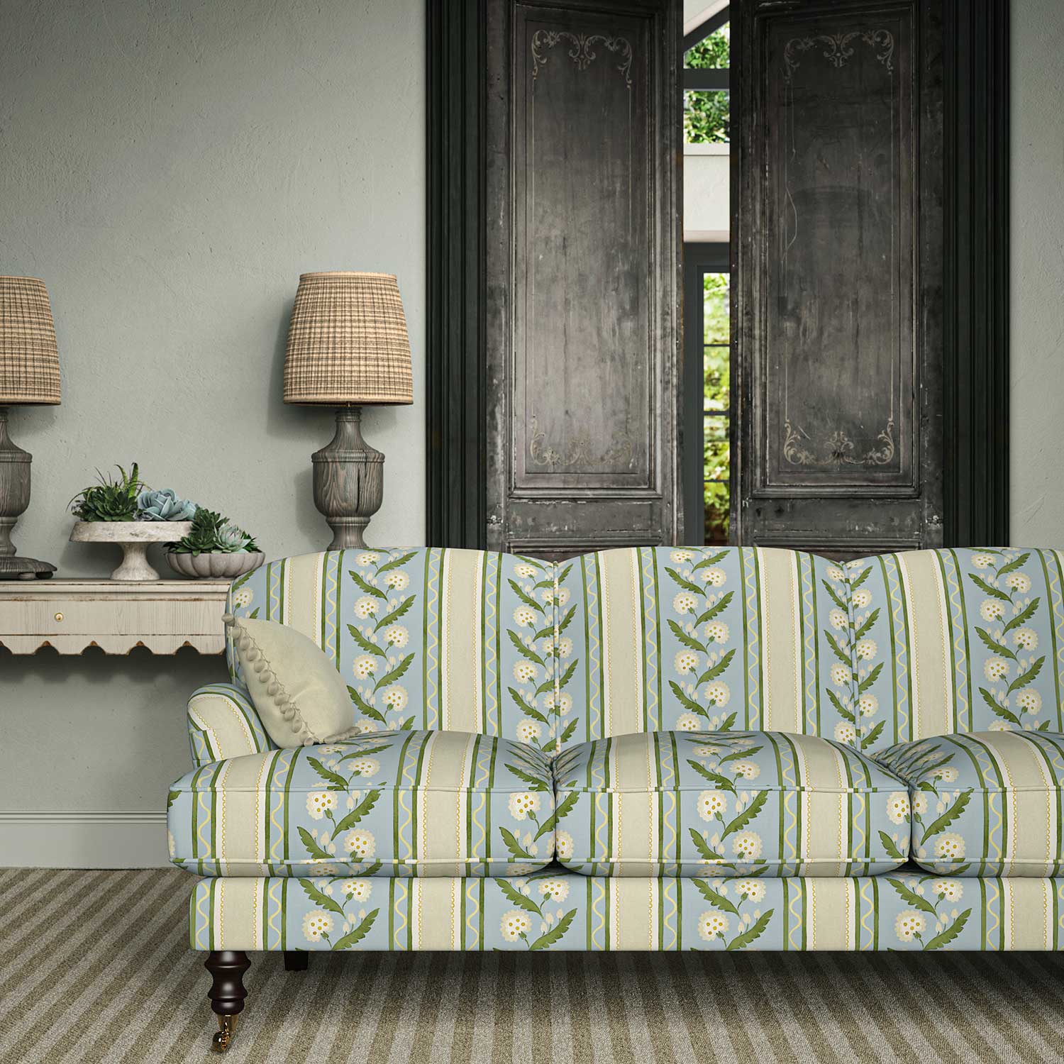 Linwood Polly Stripe Lakeside FR Made to Measure Curtains