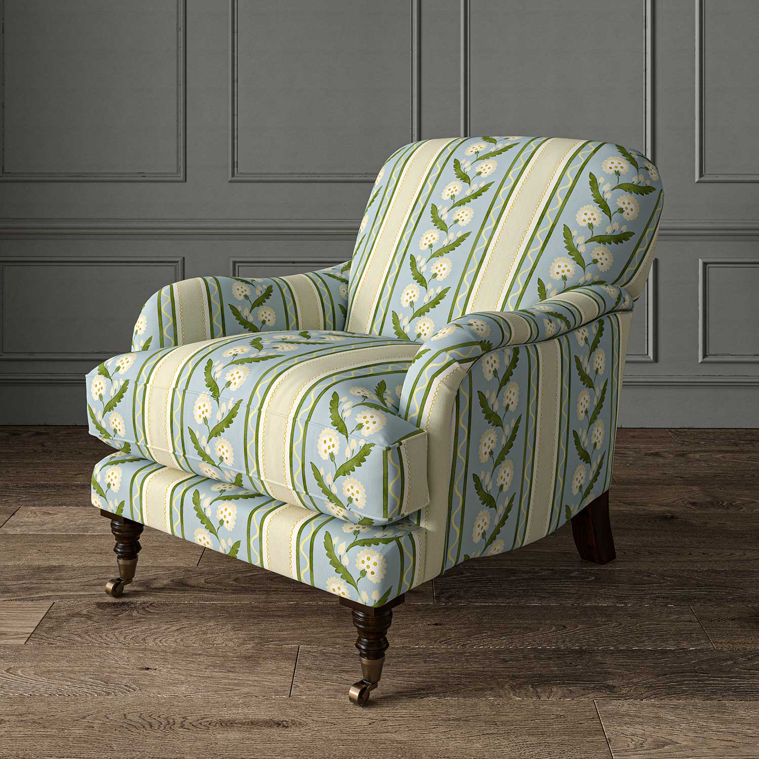 Linwood Polly Stripe Lakeside FR Made to Measure Curtains
