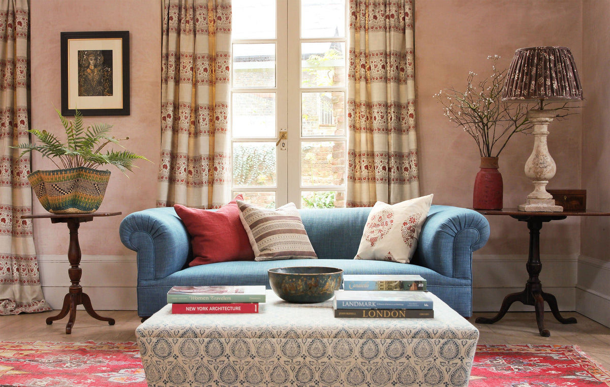 Kate Forman Laundered Linen - Prussian Blue Made to Measure Roman Blinds – image 2