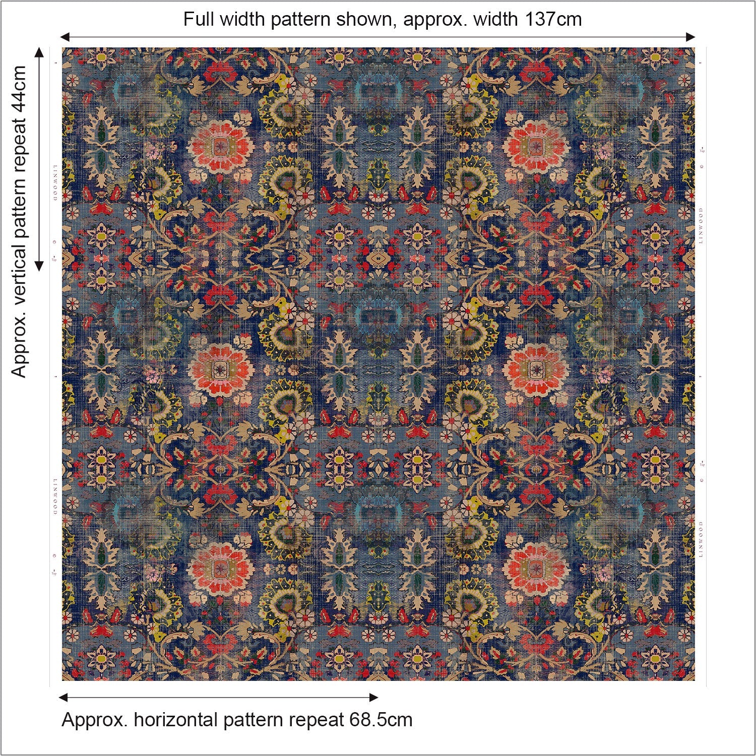 Linwood Genie Blue FR Made to Measure Curtains
