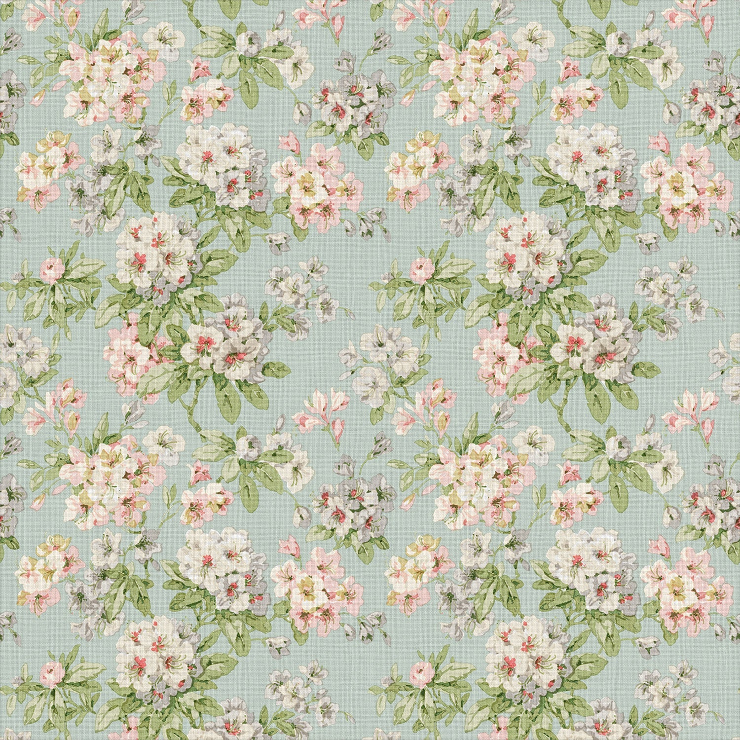 Linwood Gertrude Blue Green Made to Measure Curtains