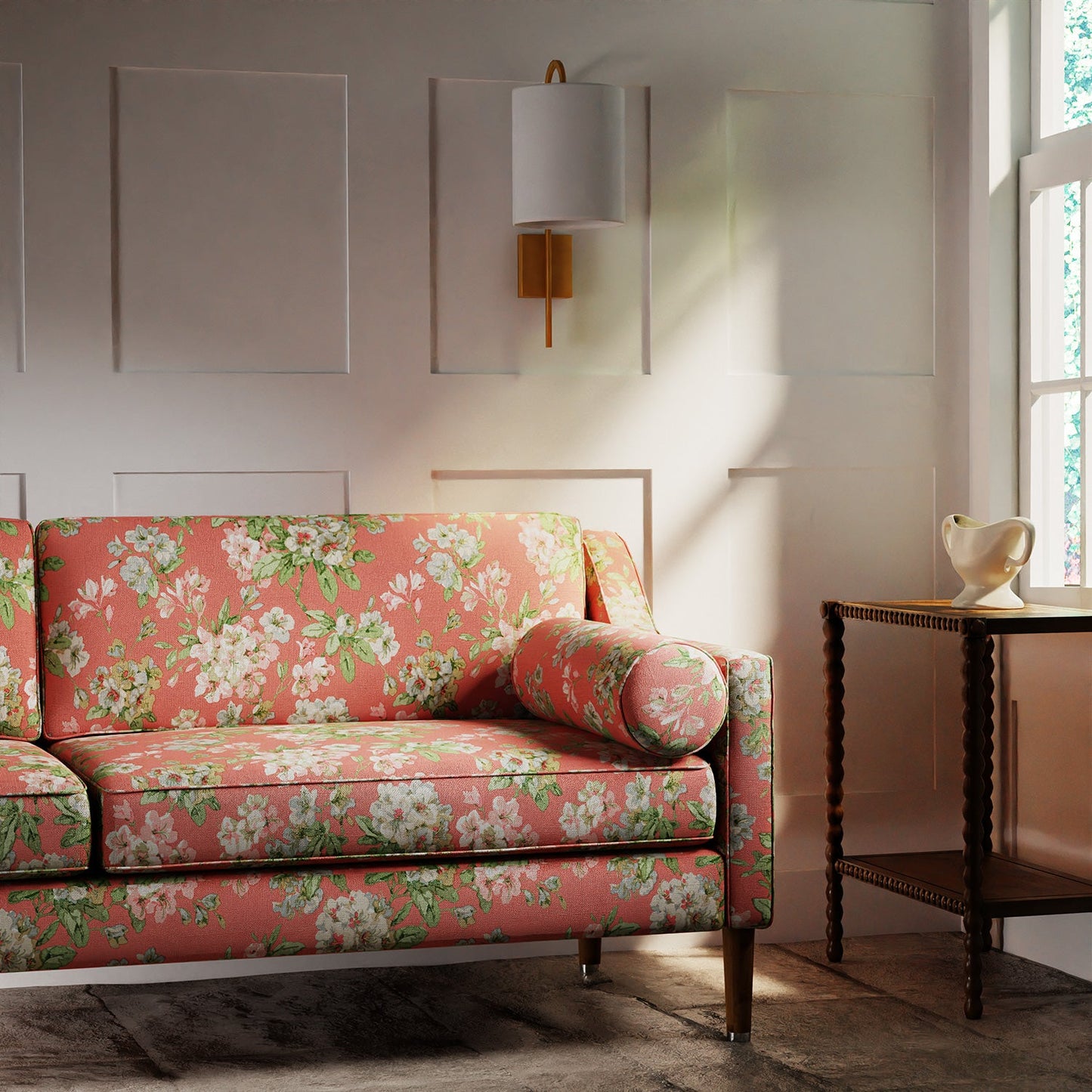 Linwood Gertrude Pink Orange Made to Measure Curtains