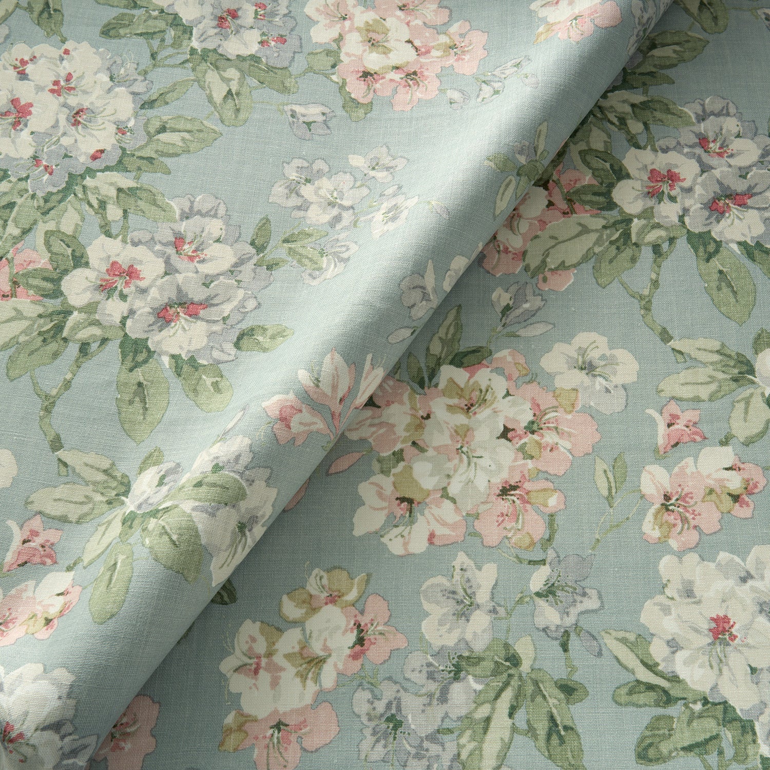 Linwood Gertrude Blue Green Made to Measure Curtains