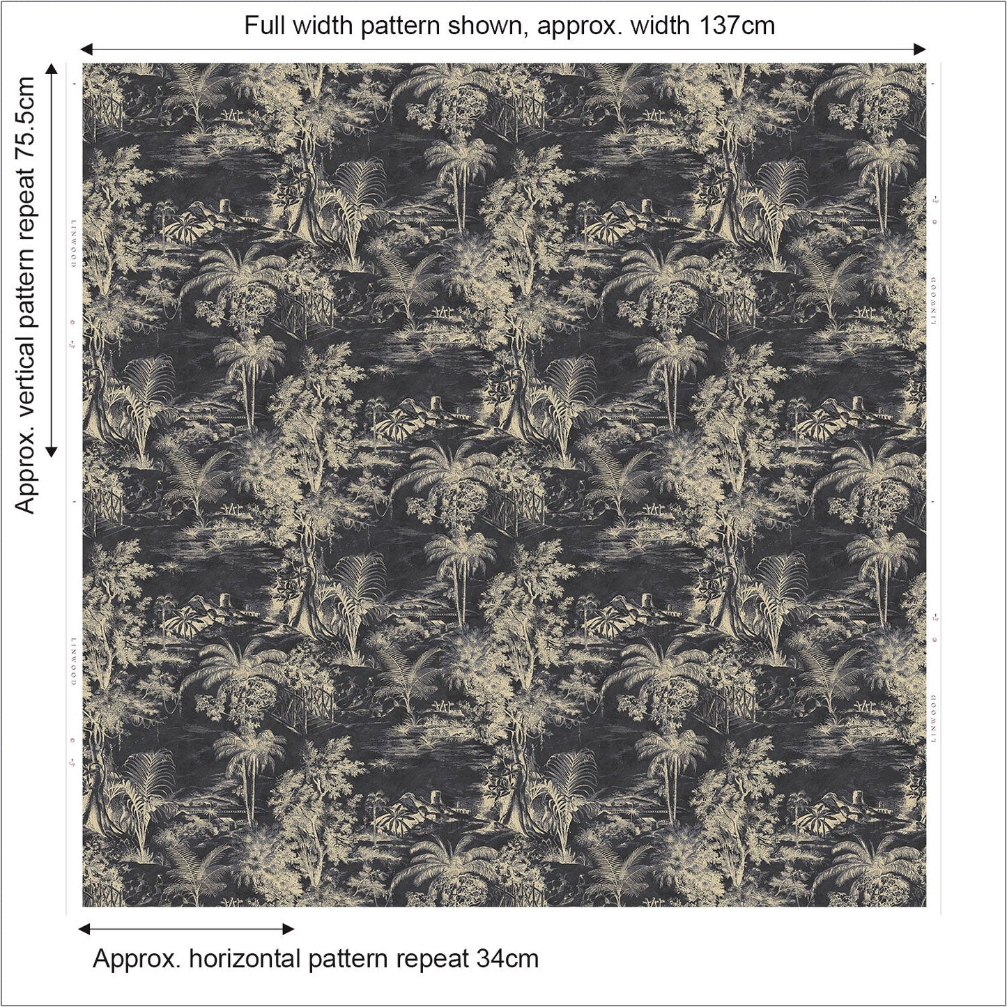 Linwood Heat of the Night Slate FR Made to Measure Curtains
